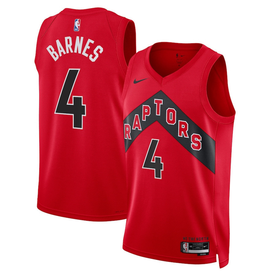 Scottie Barnes 4 Toronto Raptors Unisex Swingman Jersey - Icon Edition - Red