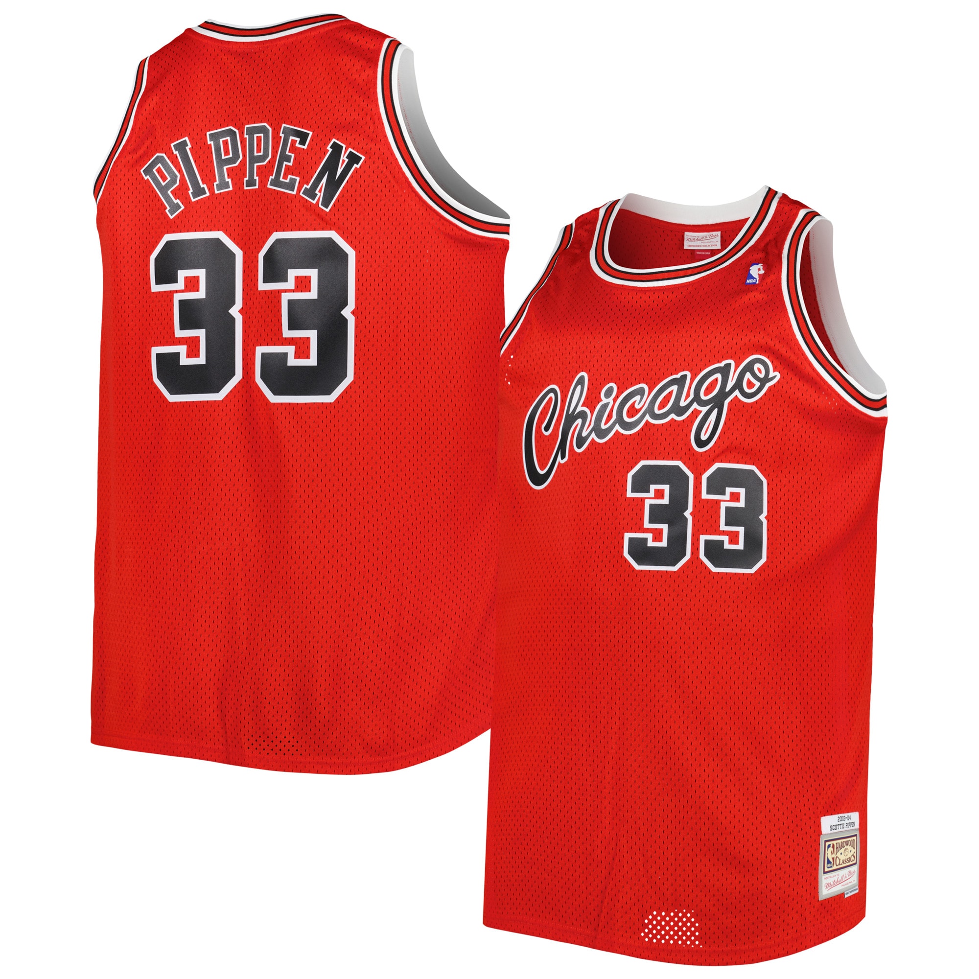 Scottie Pippen Chicago Bulls Mitchell & Ness Big & Tall Hardwood Classics 2003\/04 Swingman Jersey - Red