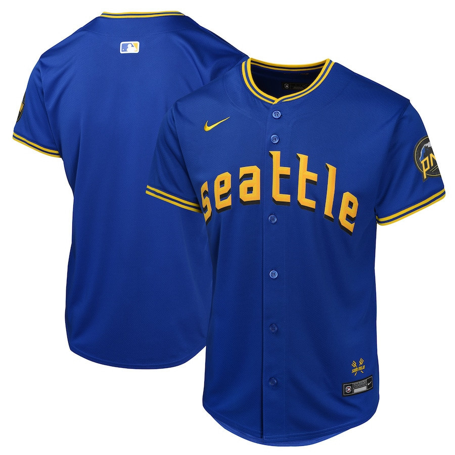 Seattle Mariners City Connect Limited YOUTH Jersey - Navy