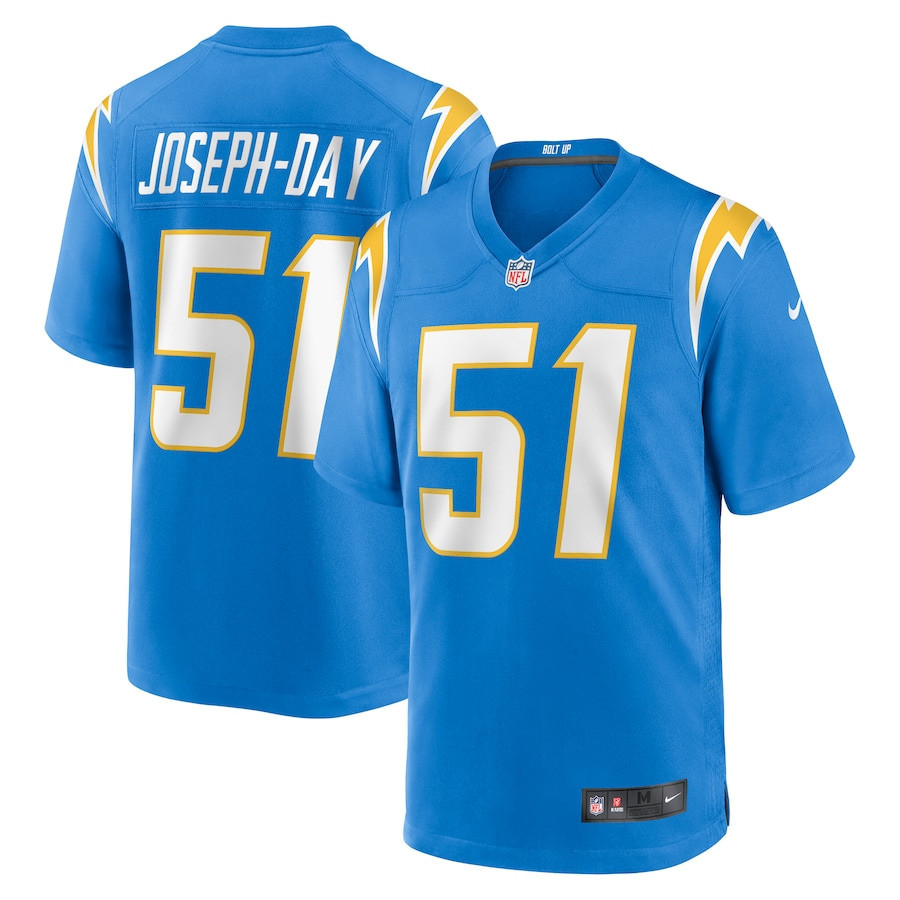 Sebastian Joseph-Day 51 Los Angeles Chargers Men Game Jersey - Powder Blue
