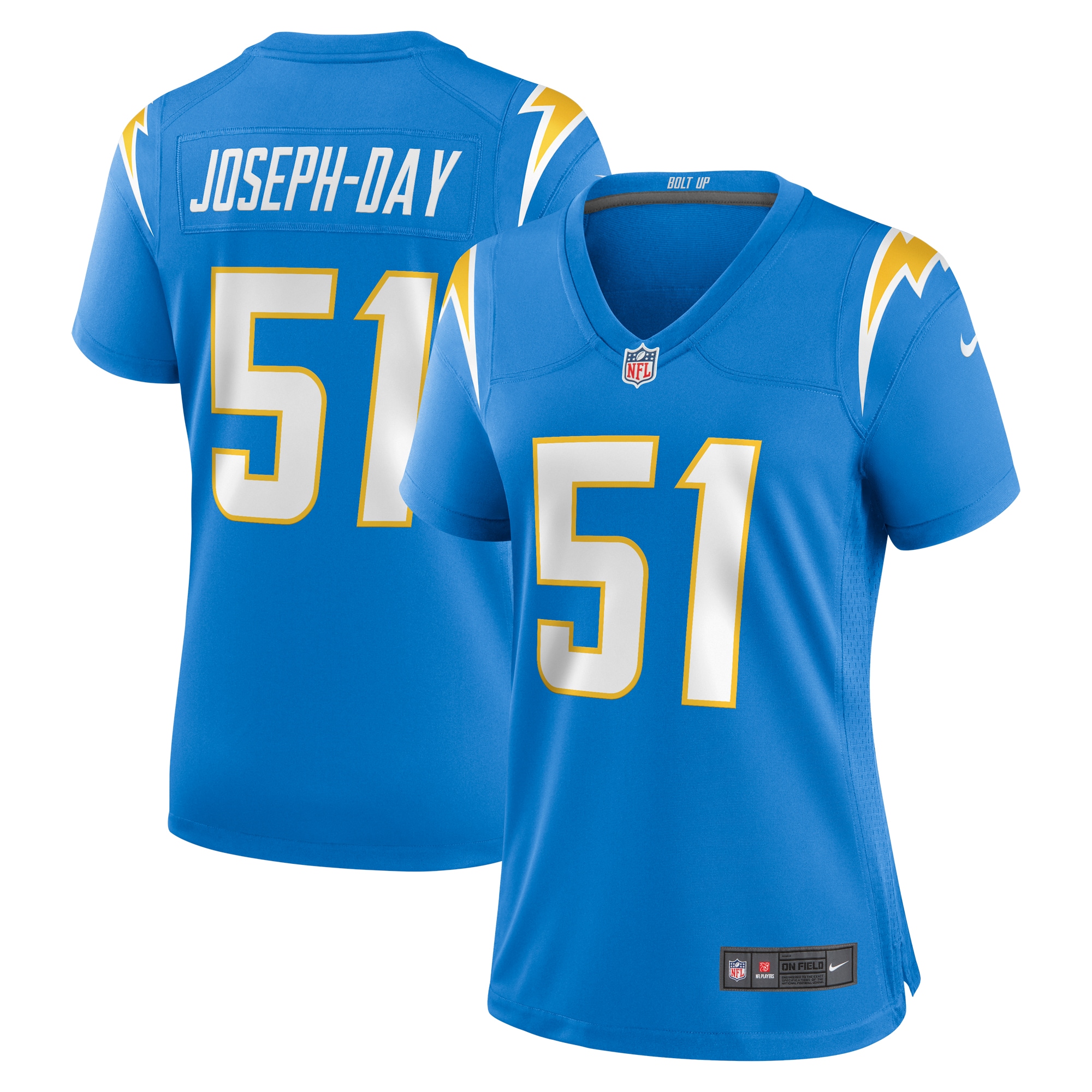 Sebastian Joseph-Day Los Angeles Chargers Women's Game Player Jersey - Powder Blue