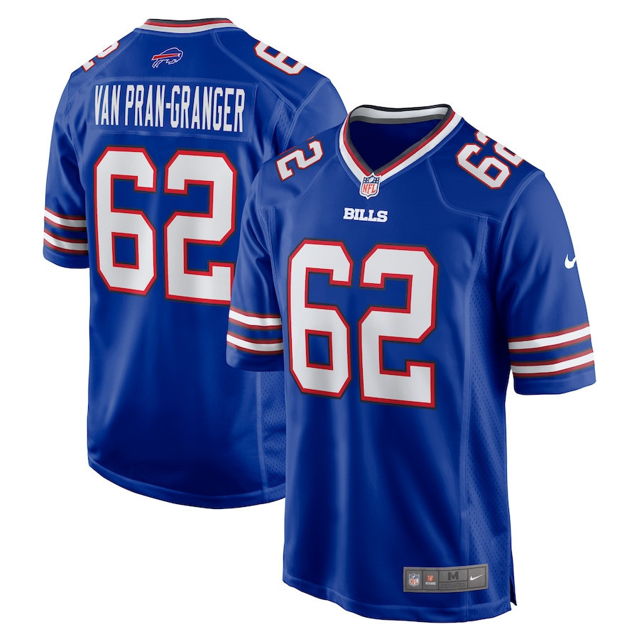 Sedrick Van Pran-Granger 62 Buffalo Bills Game Men Jersey - Royal