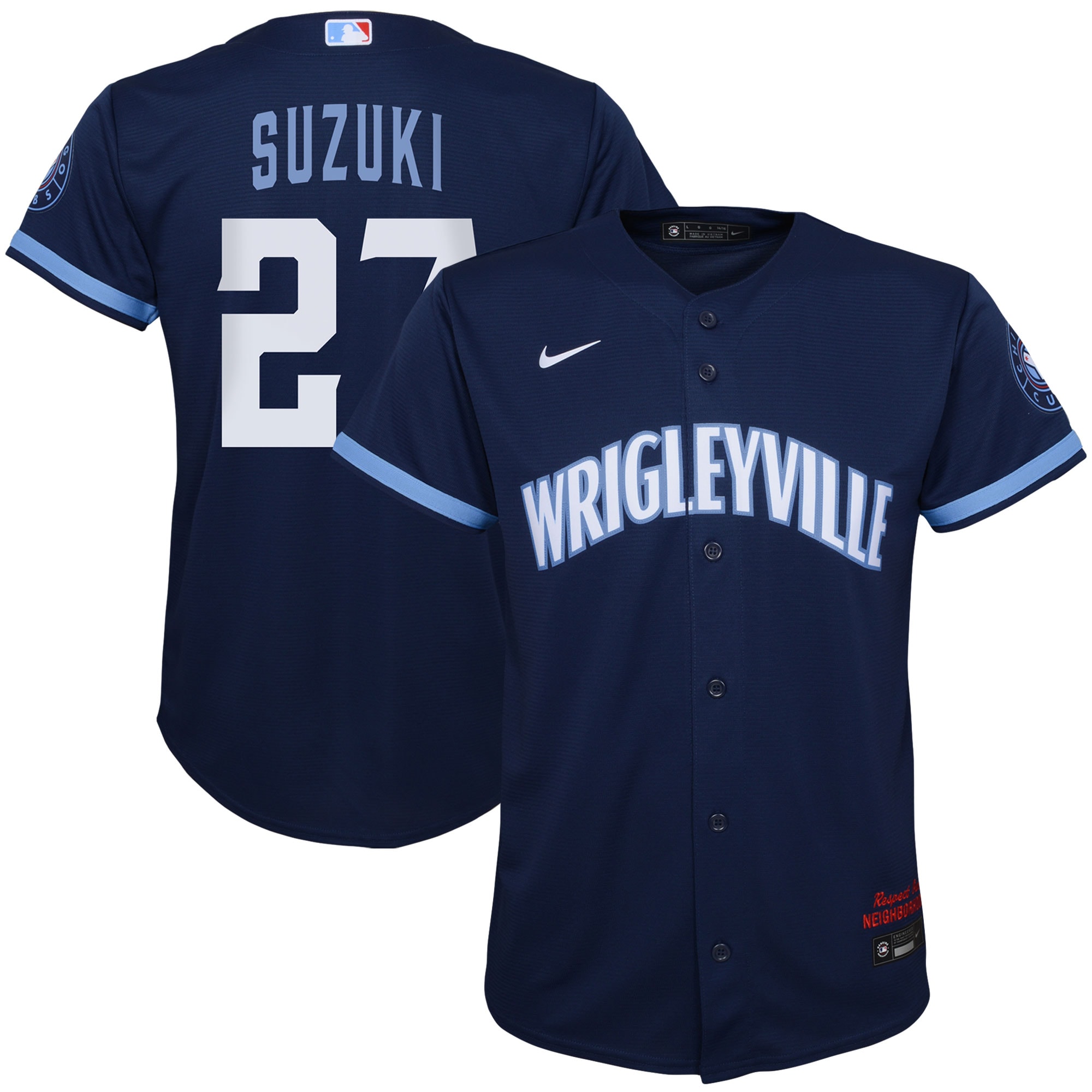 Seiya Suzuki Chicago Cubs Preschool City Connect Script Replica Player Jersey - Navy