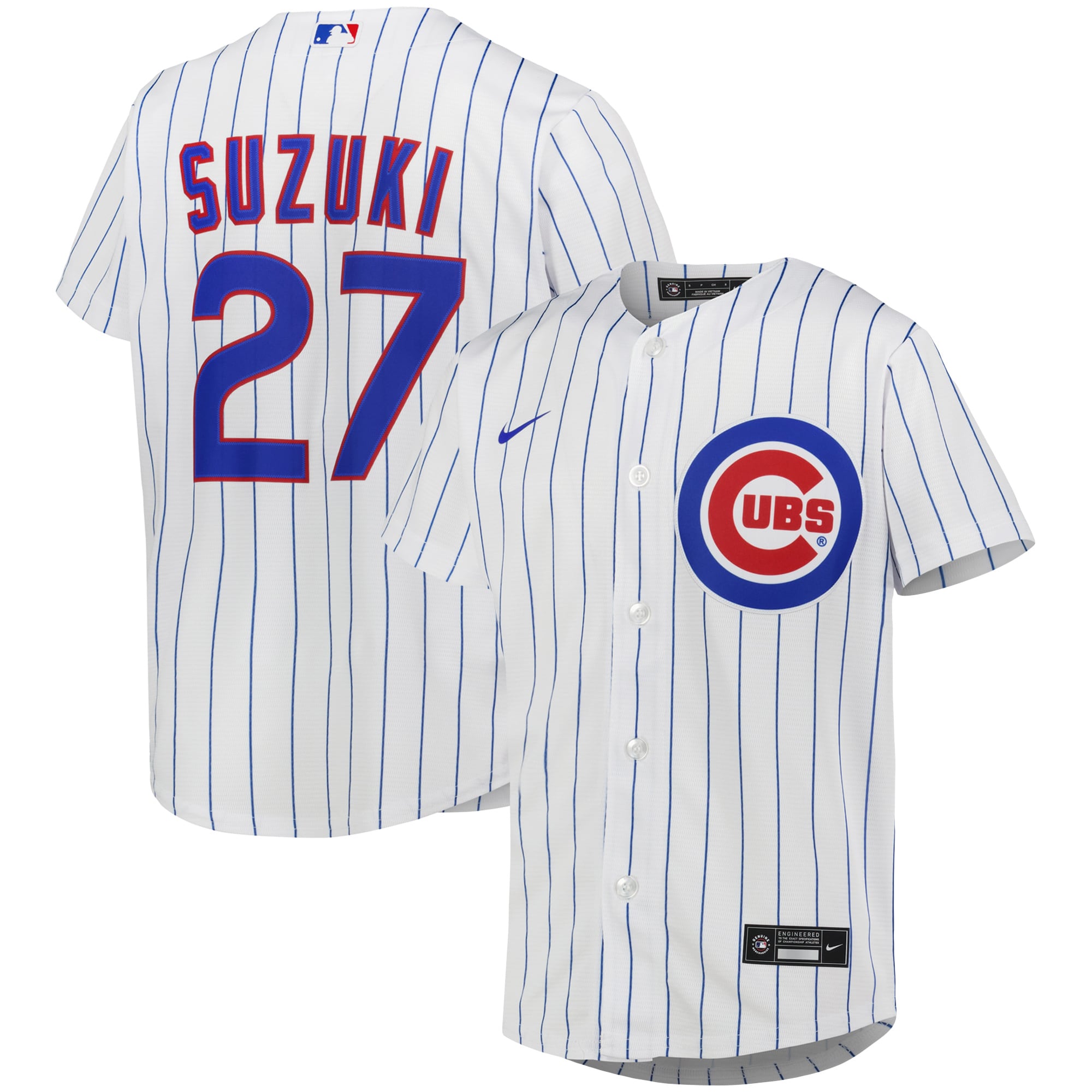Seiya Suzuki Chicago Cubs Youth Alternate Replica Player Jersey - White