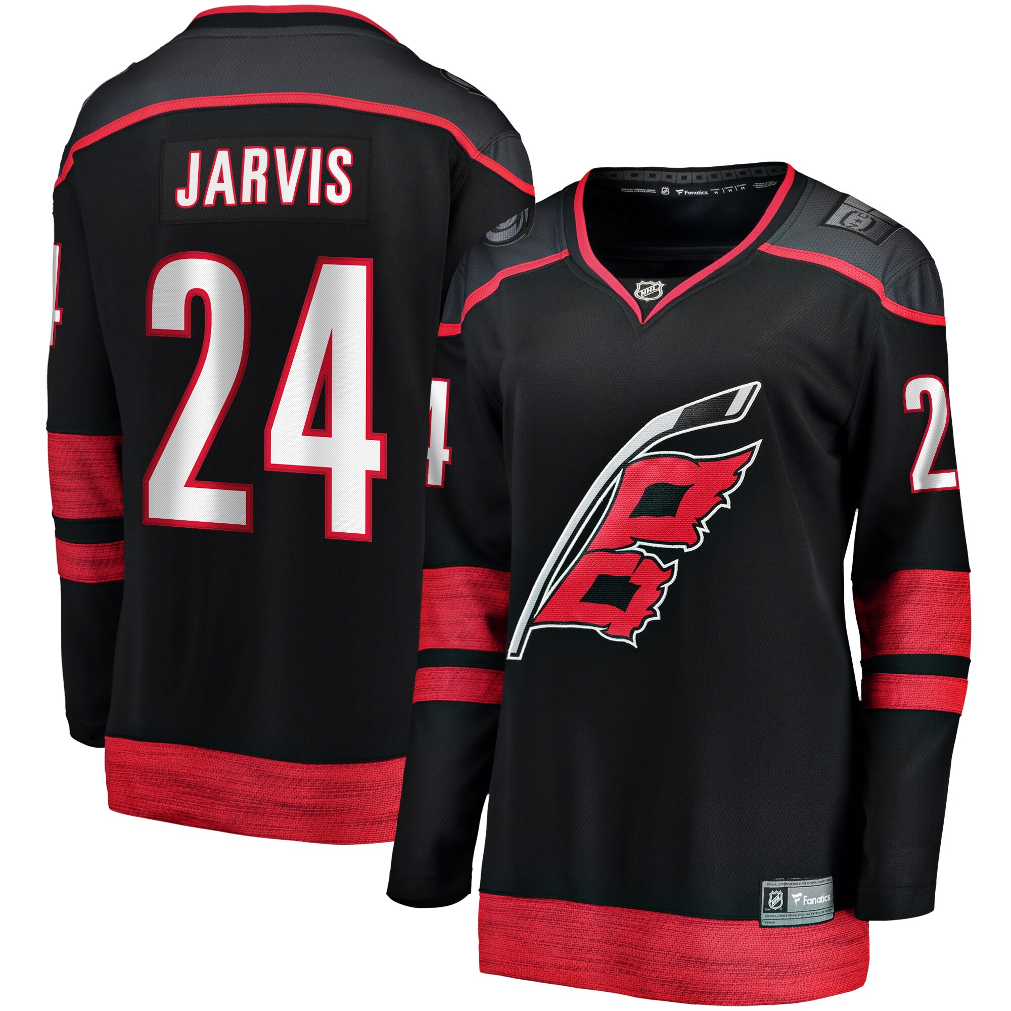Seth Jarvis Carolina Hurricanes Fanatics Women's Home Breakaway Player Jersey - Black