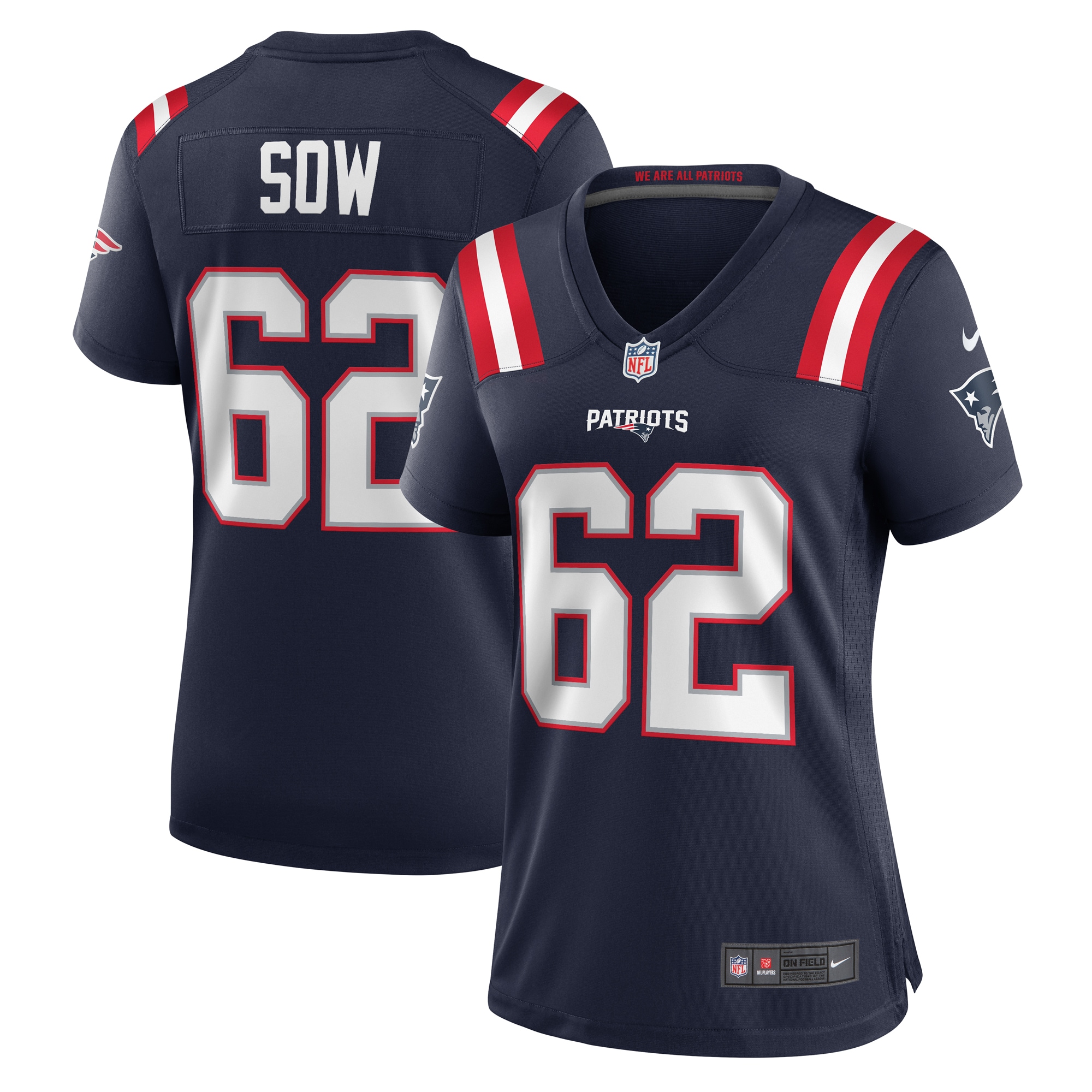 Sidy Sow New England Patriots Women's Team Game Jersey - Navy