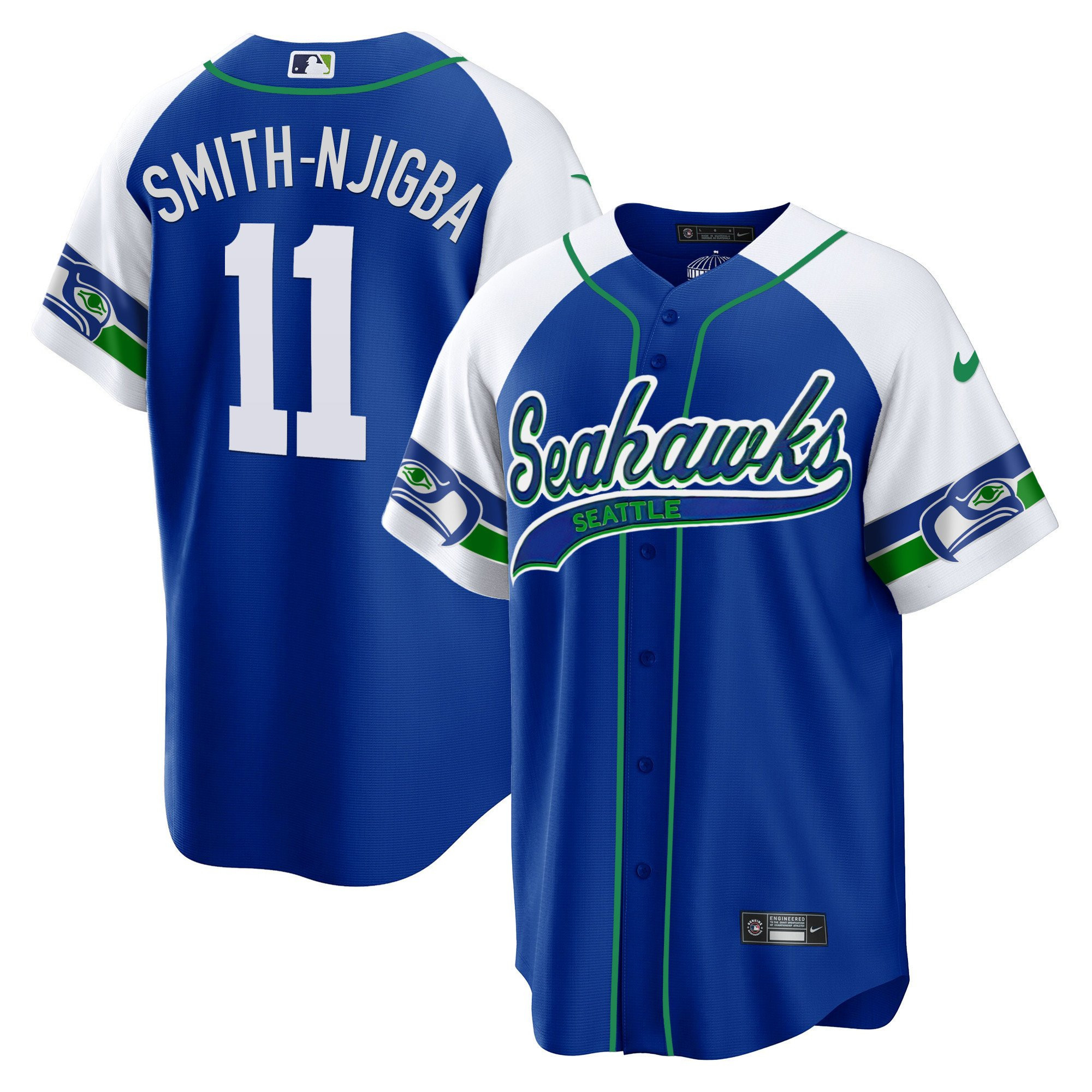 Smith-Njigba 11 Seattle Seahawks Throwback Men Jersey - Alternate