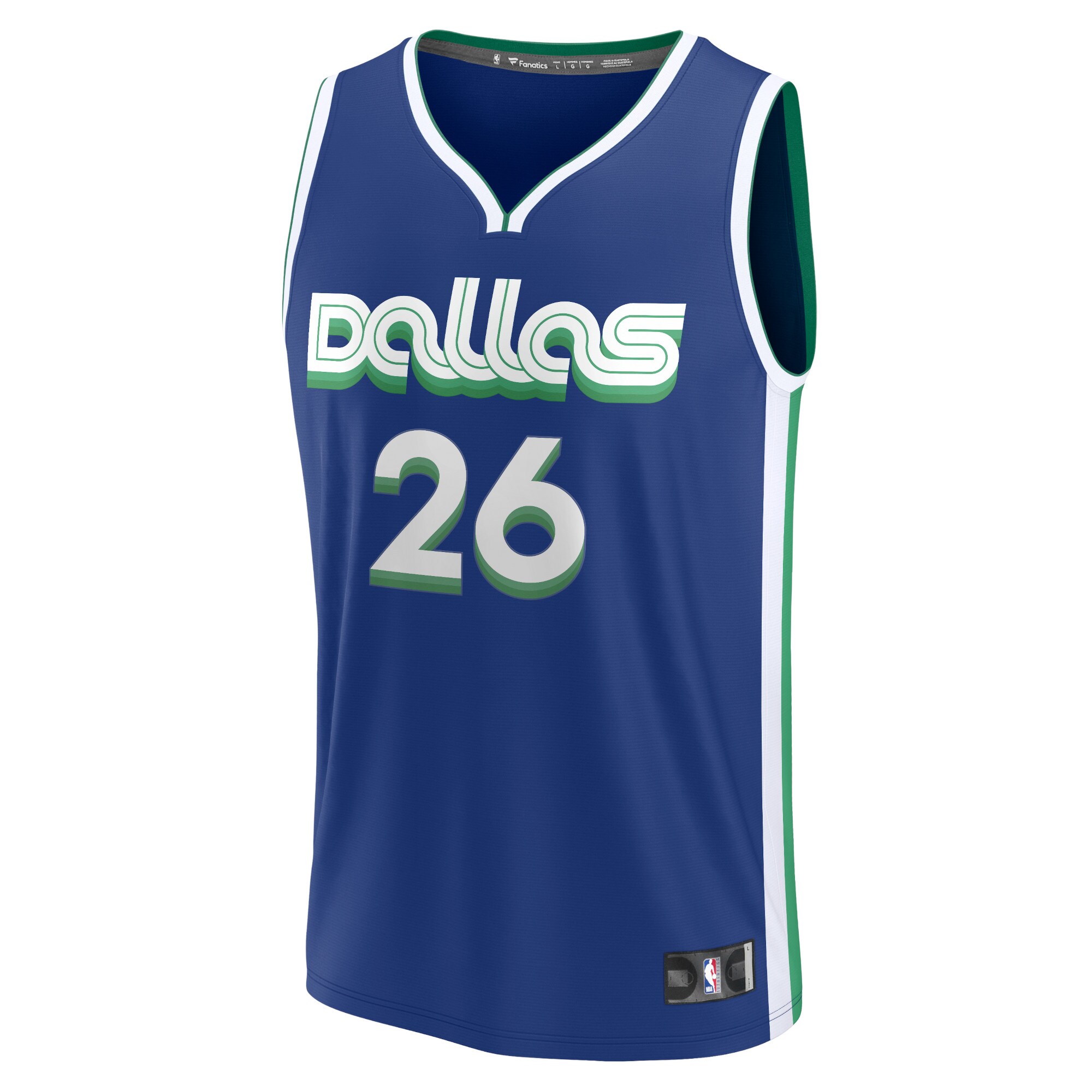 Spencer Dinwiddie Dallas Mavericks Fanatics Fastbreak Jersey - City Edition - Blue