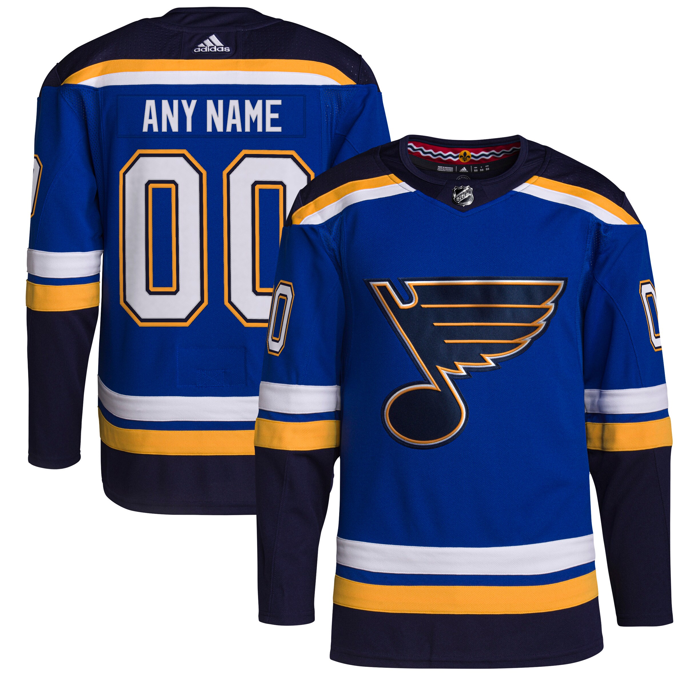 St. Louis Blues adidas Home Primegreen Authentic Custom Jersey - Royal