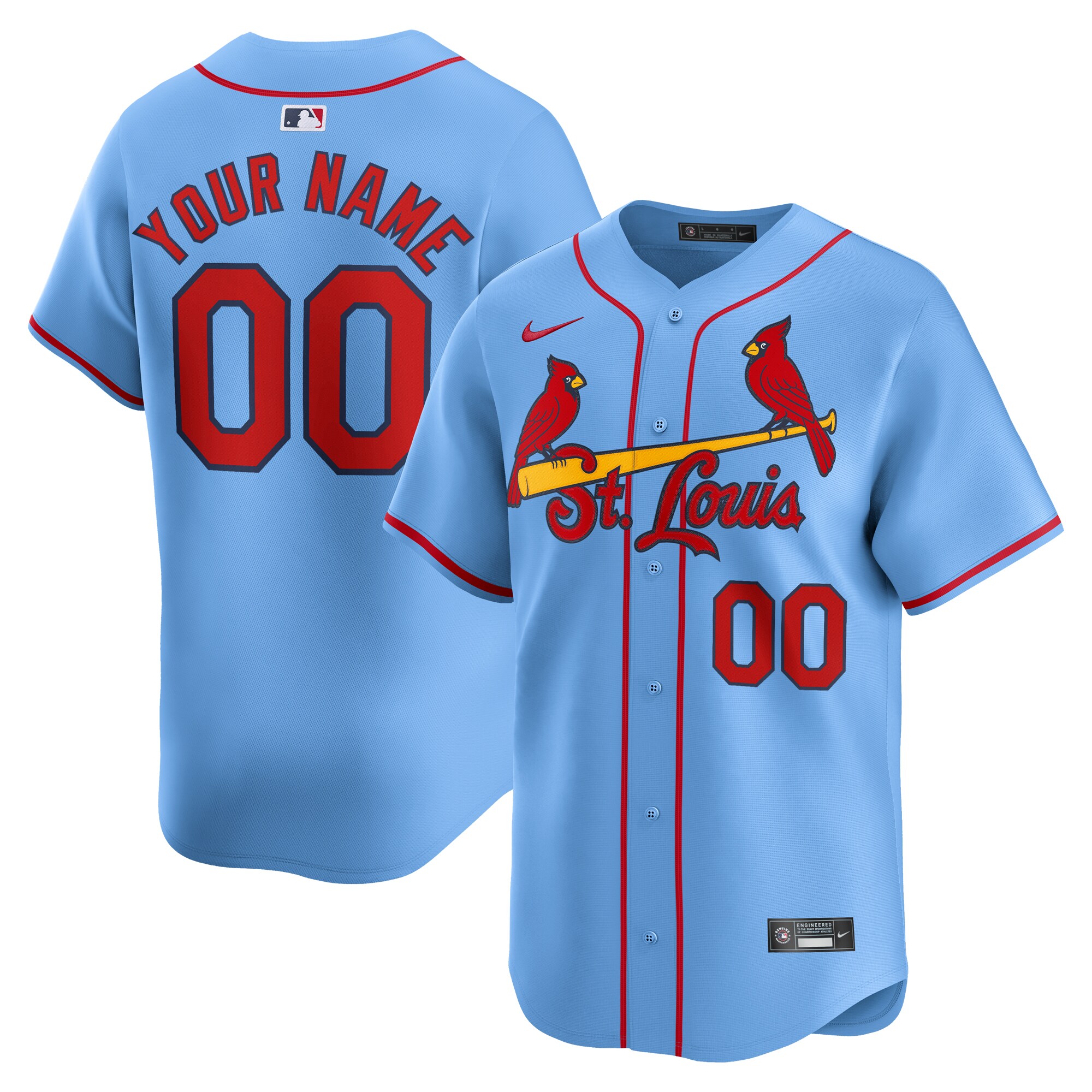 St. Louis Cardinals Alternate Limited Custom Jersey\u00c2\u00a0\u00e2\u20ac\u201c Light Blue