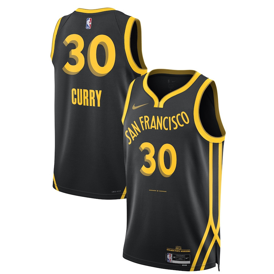 Stephen Curry 30 Golden State Warriors 2023/24 Swingman Jersey - City Edition - Unisex Black