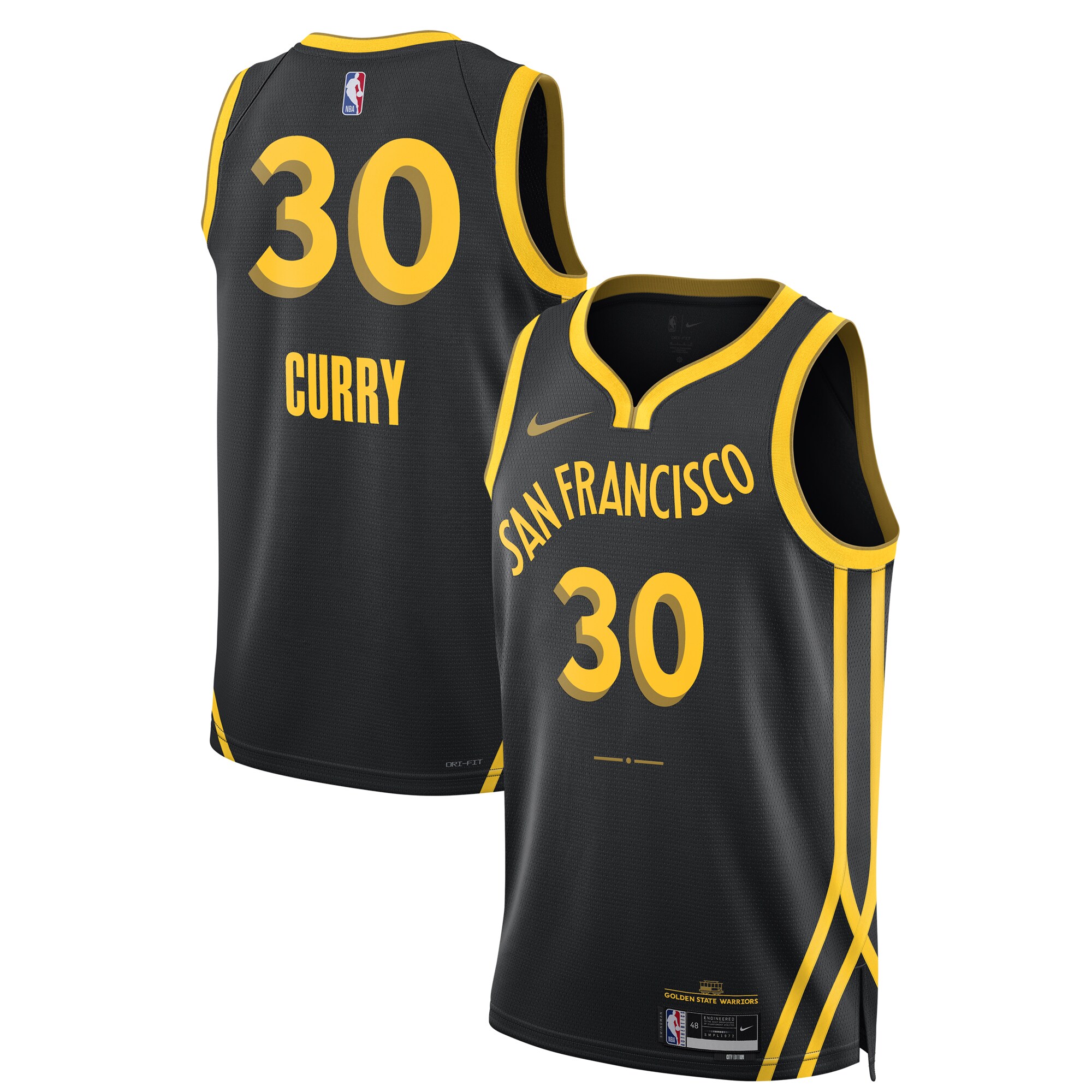 Stephen Curry Golden State Warriors Unisex 2023\/24 Swingman Jersey - Black - City Edition