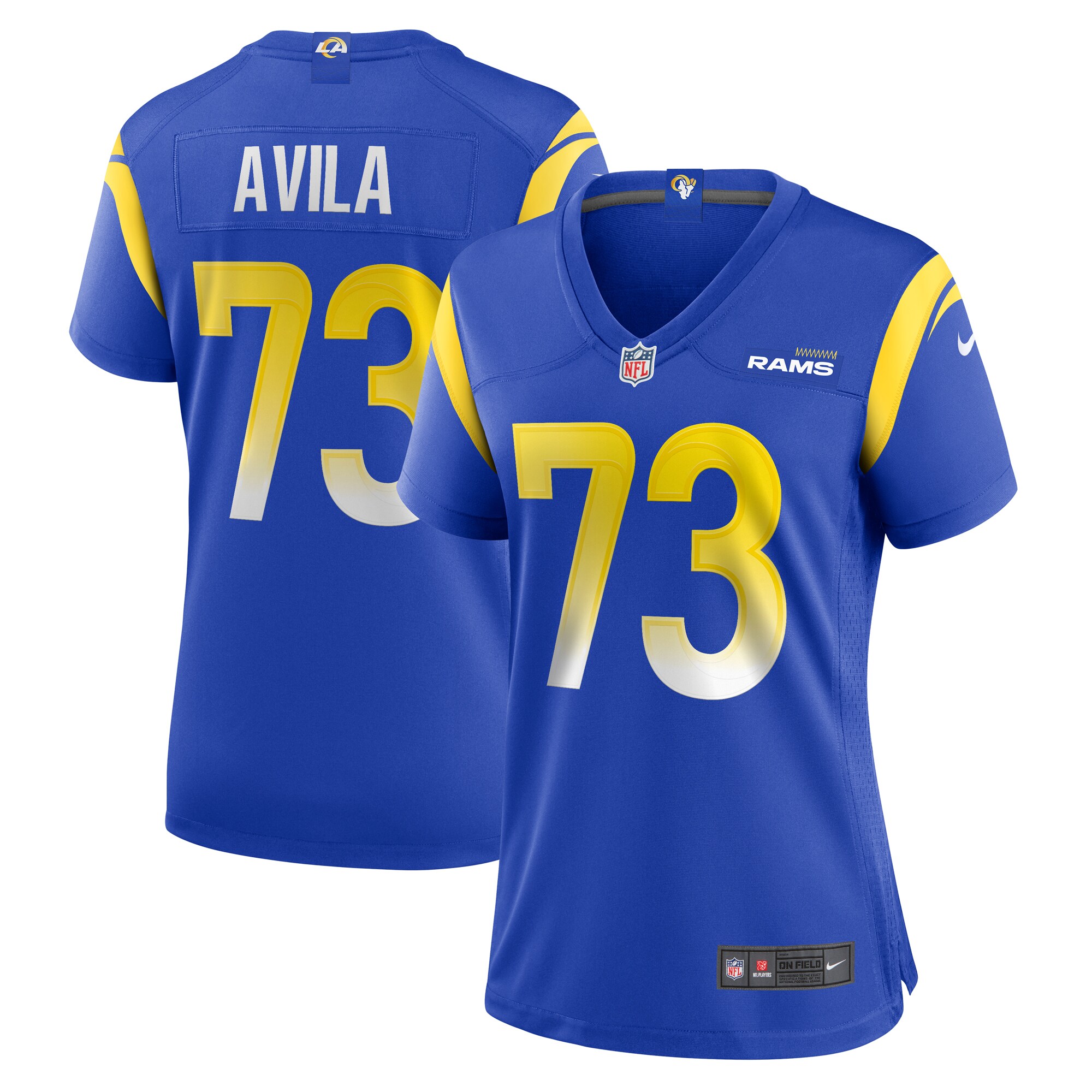 Steve Avila Los Angeles Rams Women's Home Game Jersey - Royal