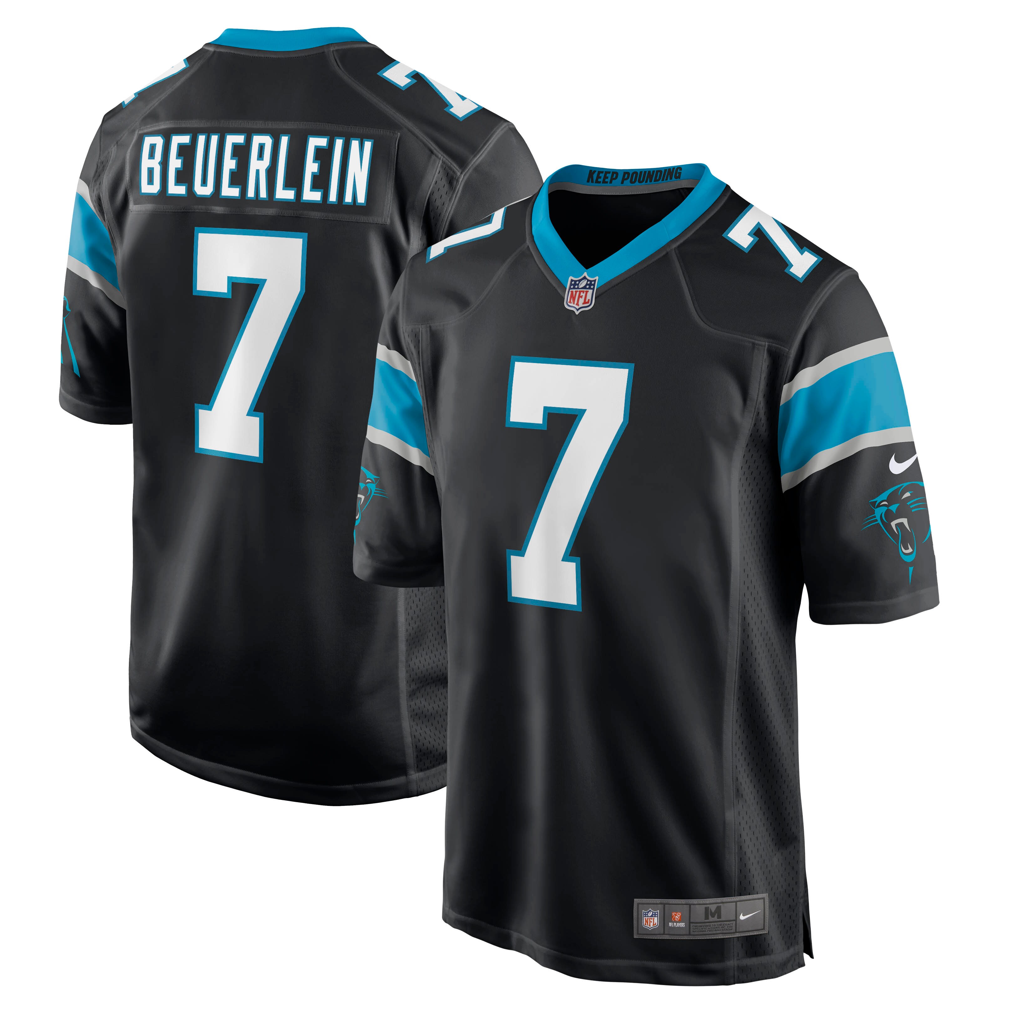 Steve Beuerlein Carolina Panthers Retired Player Jersey - Black