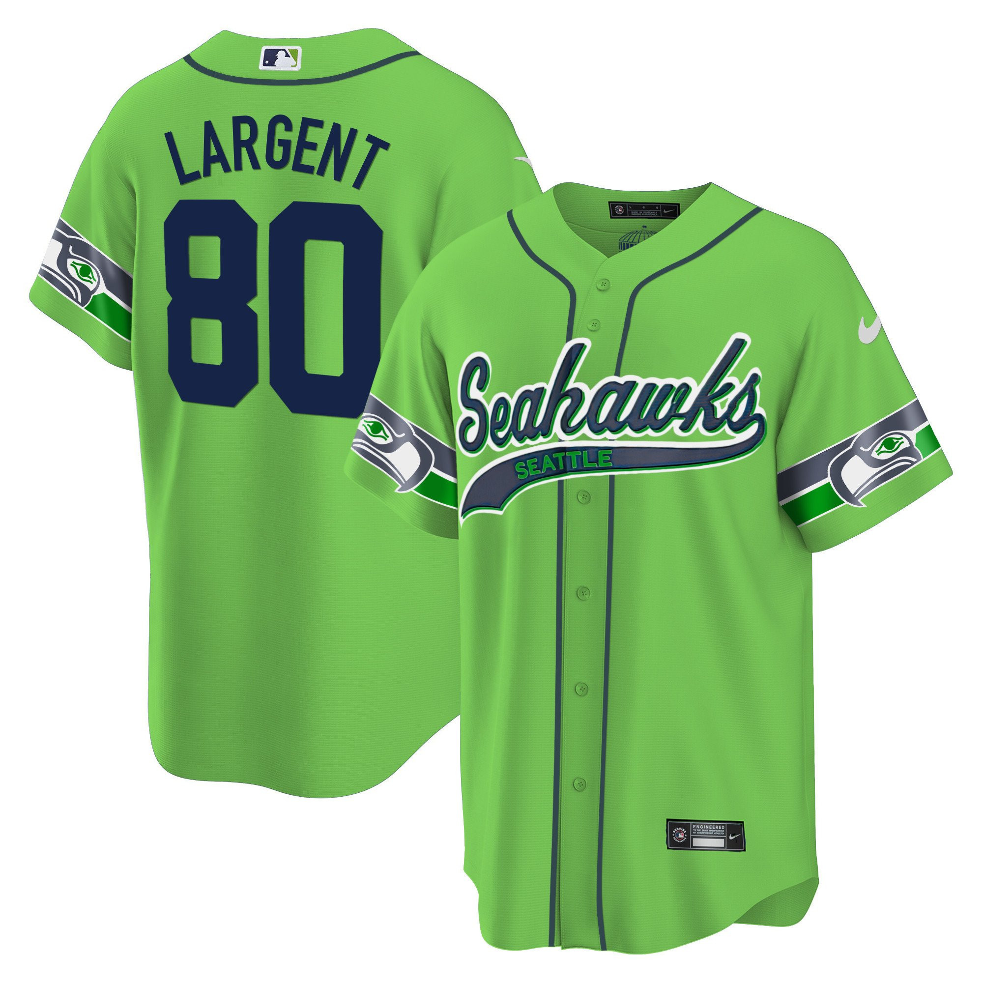 Steve Largent 80 Seattle Seahawks Men Jersey - Green