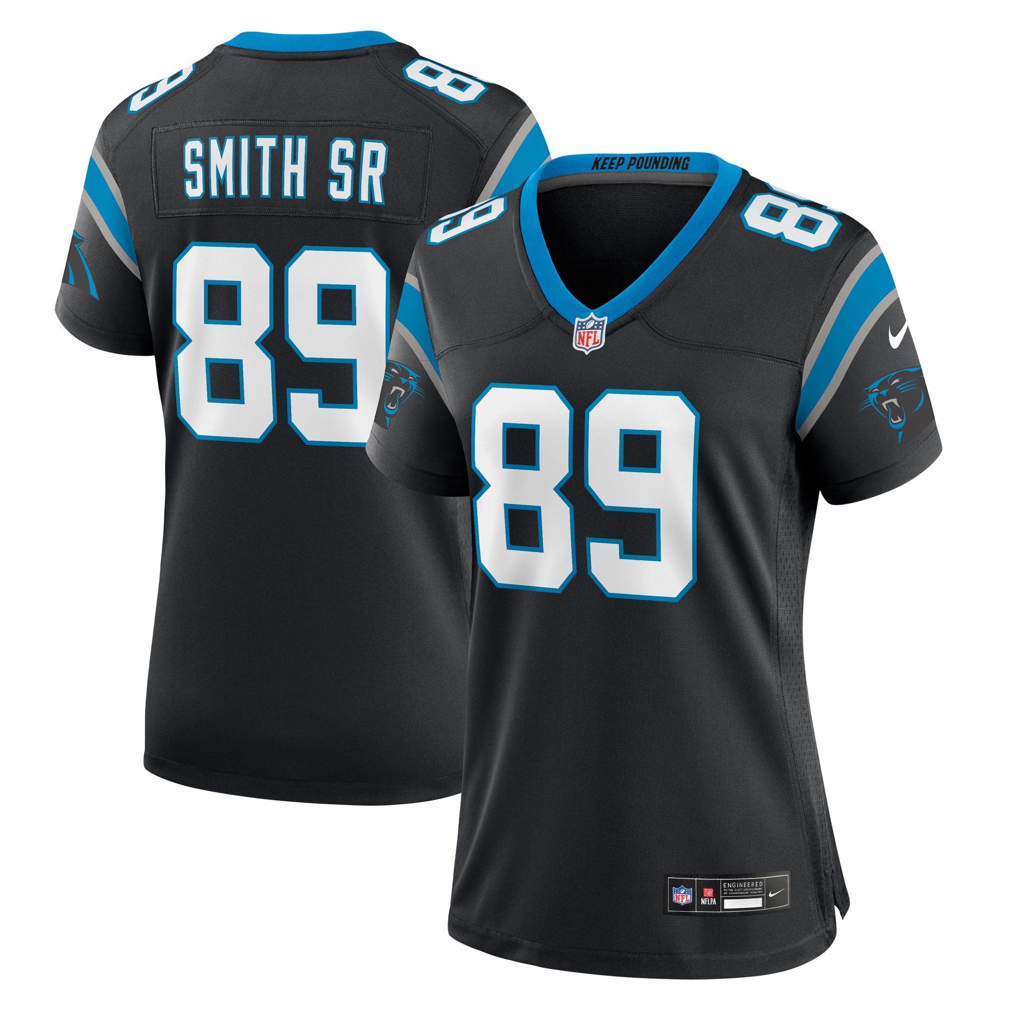 Steve Smith Sr. Carolina Panthers Women's Retired Player Game Jersey - Black