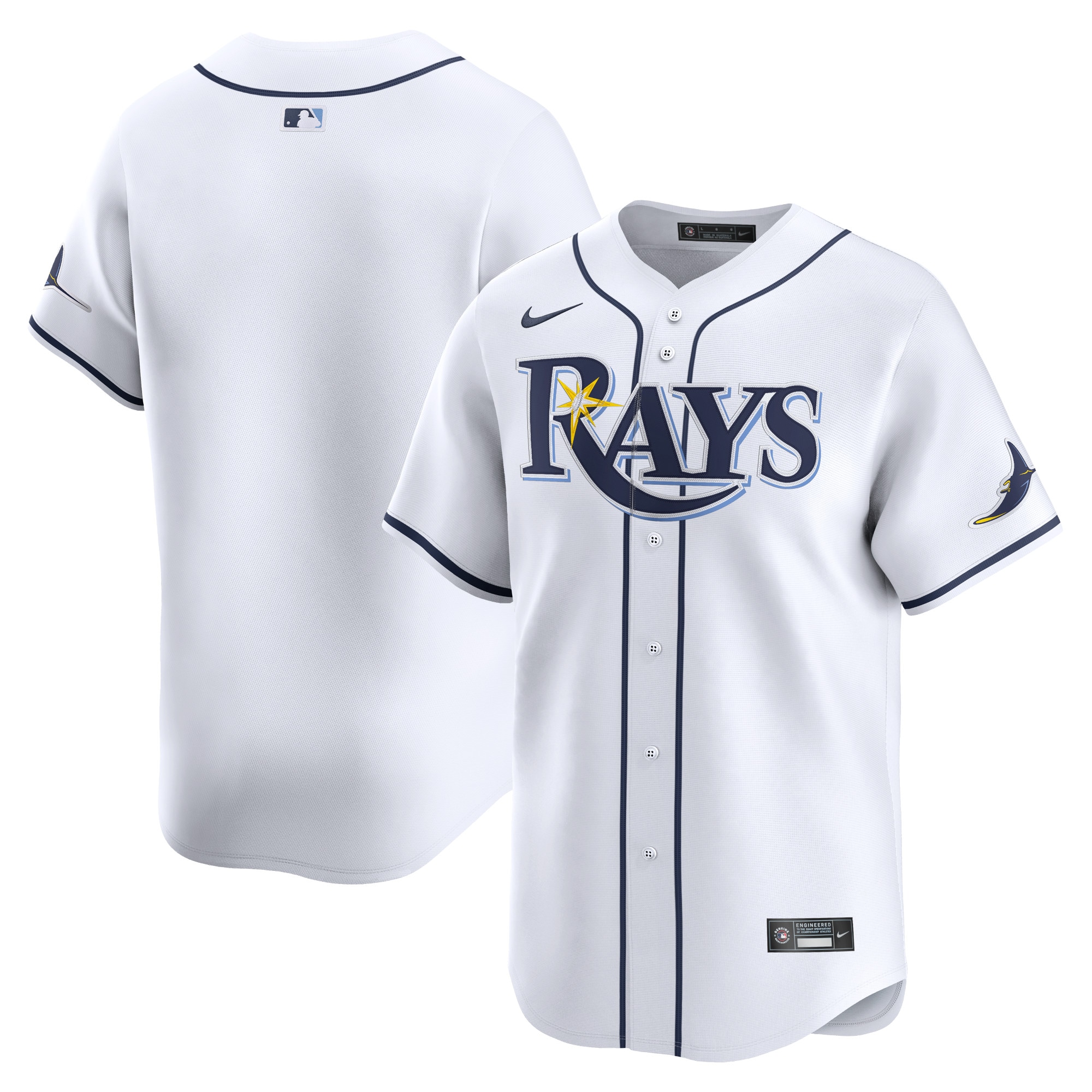 Tampa Bay Rays Youth Home Limited Jersey - White