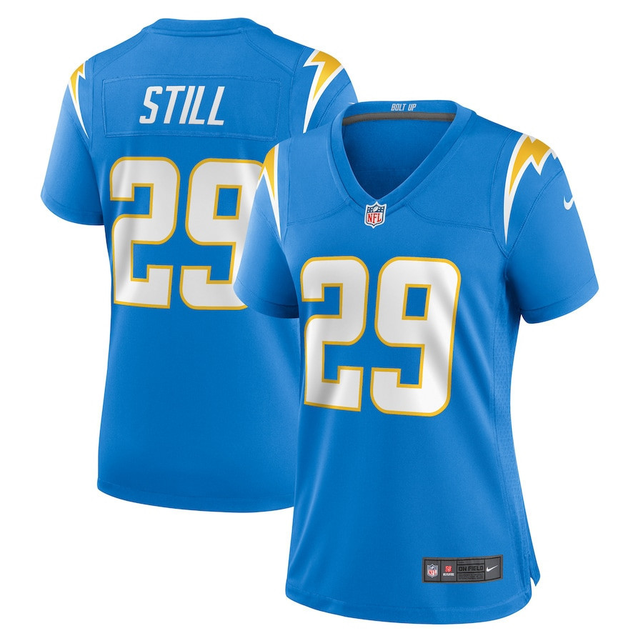 Tarheeb Still 29 Los Angeles Chargers Women's Game Jersey - Powder Blue