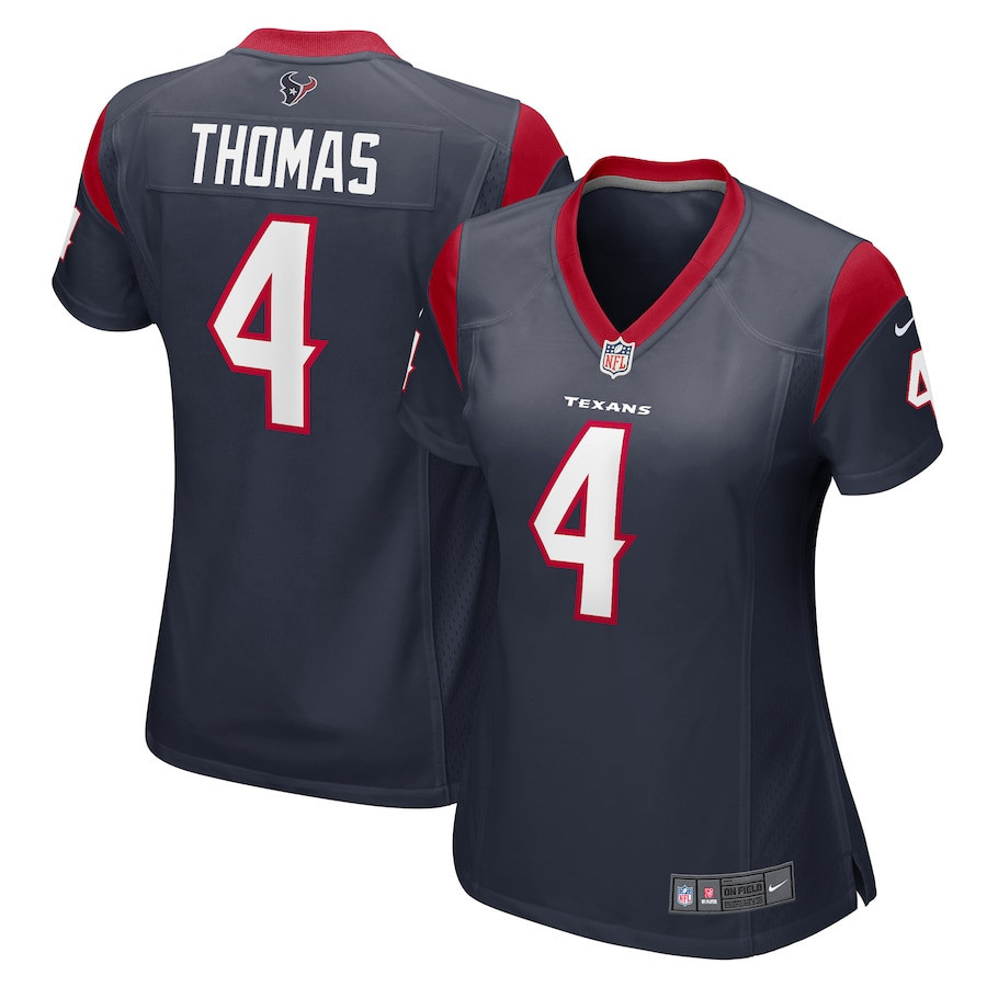 Tavierre Thomas 4 Houston Texans Women Team Game Jersey - Navy