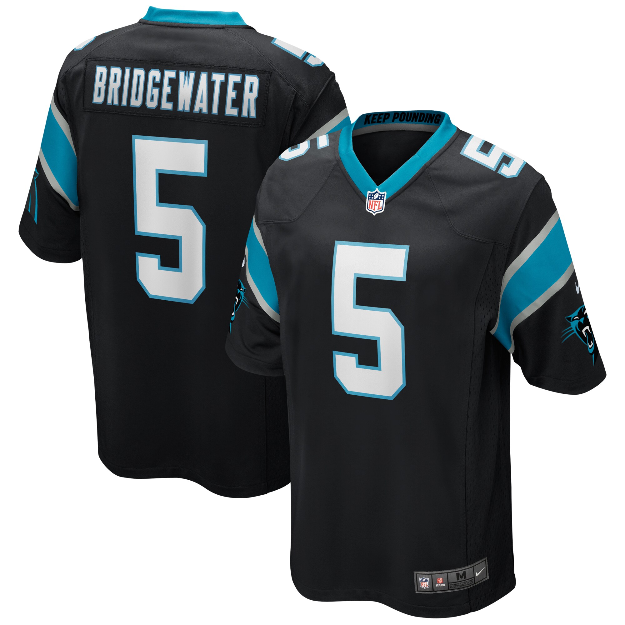 Teddy Bridgewater Carolina Panthers Game Player Jersey - Black