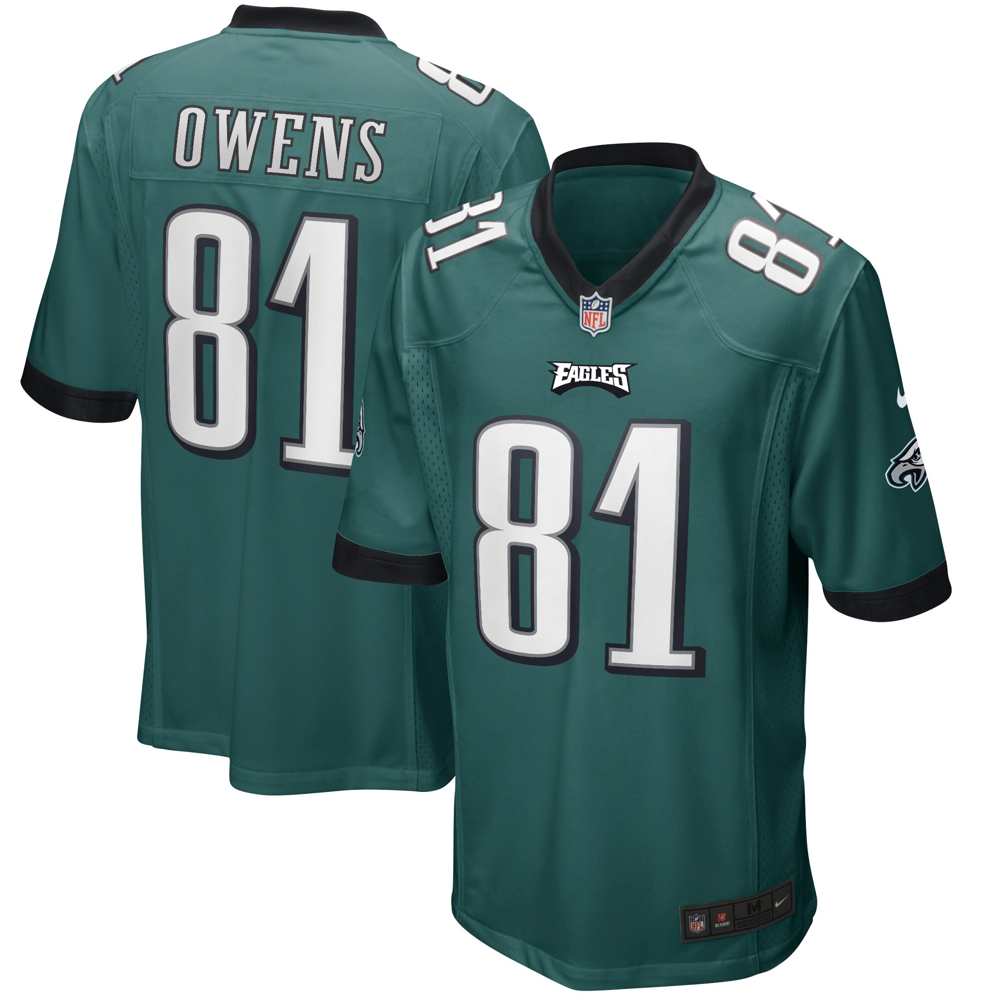 Terrell Owens Philadelphia Eagles Game Retired Player Jersey - Midnight Green