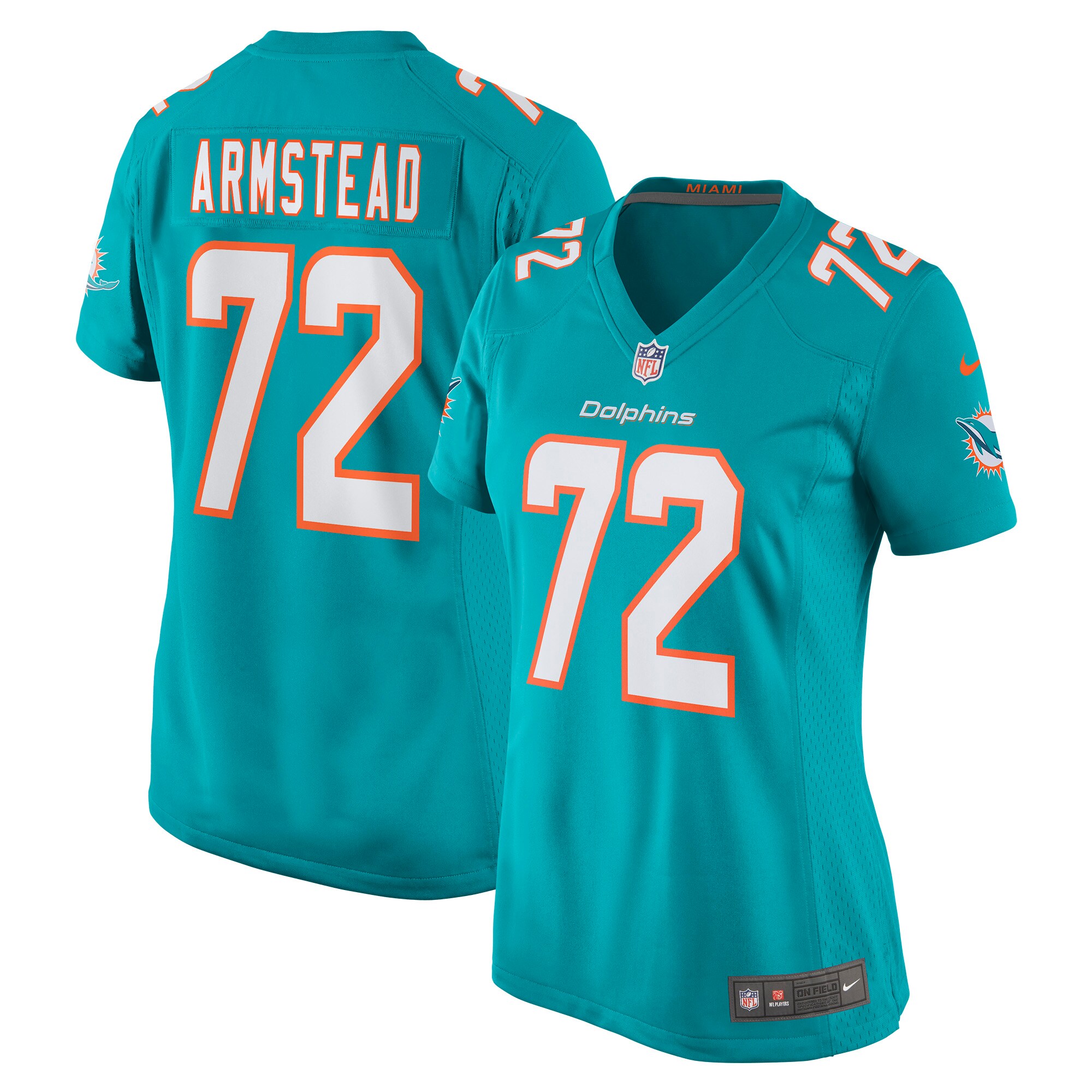 Terron Armstead Miami Dolphins Women's Game Jersey - Aqua