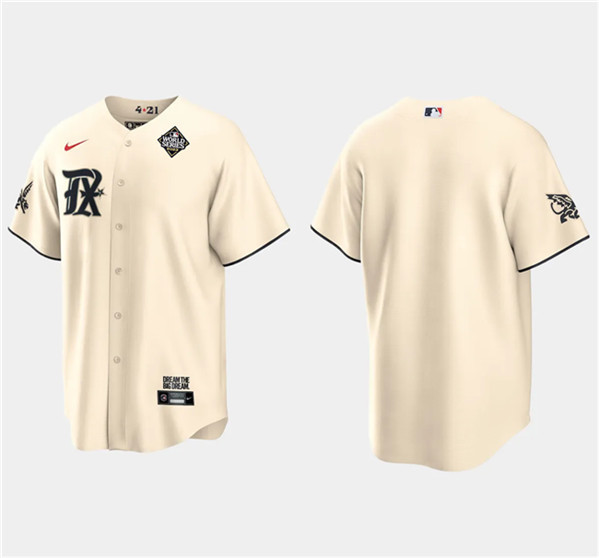 Texas Rangers 2023 World Series Stitched Baseball Jersey - Cream