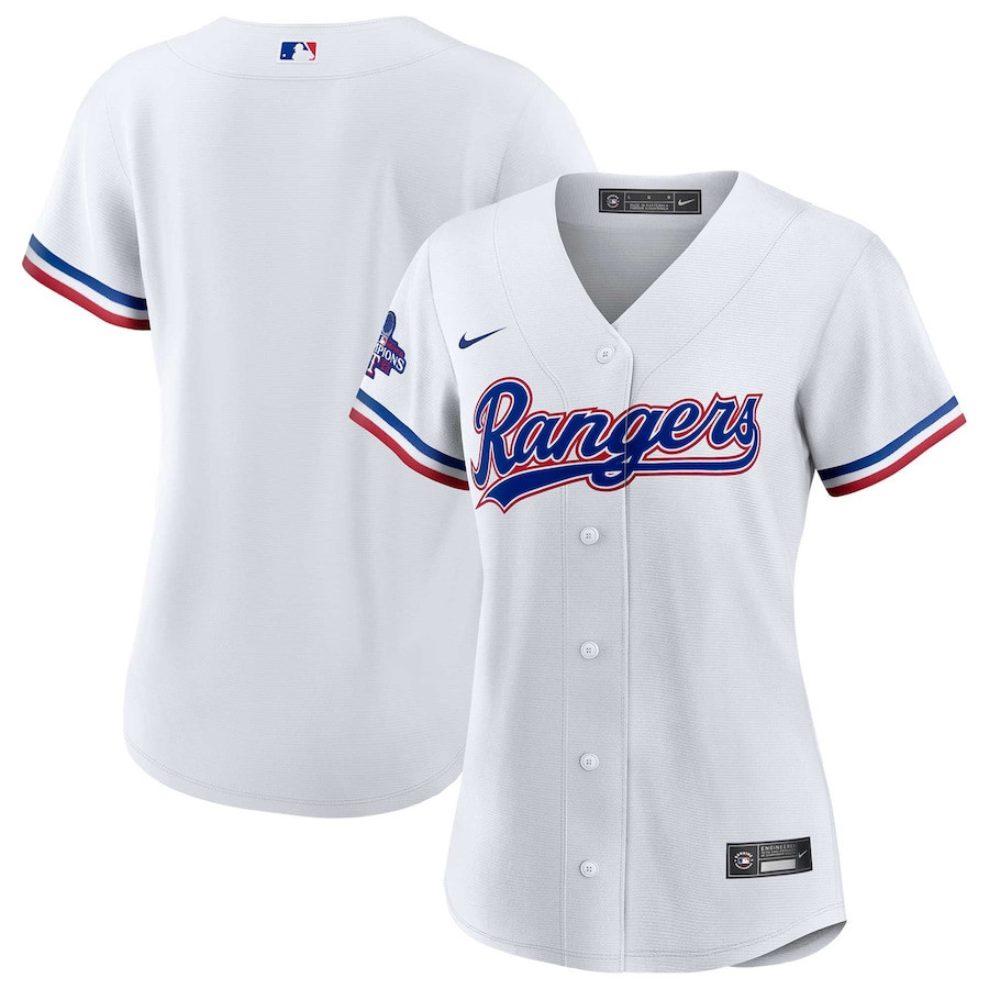 Texas Rangers Home 2023 World Series Champions Women Jersey - White