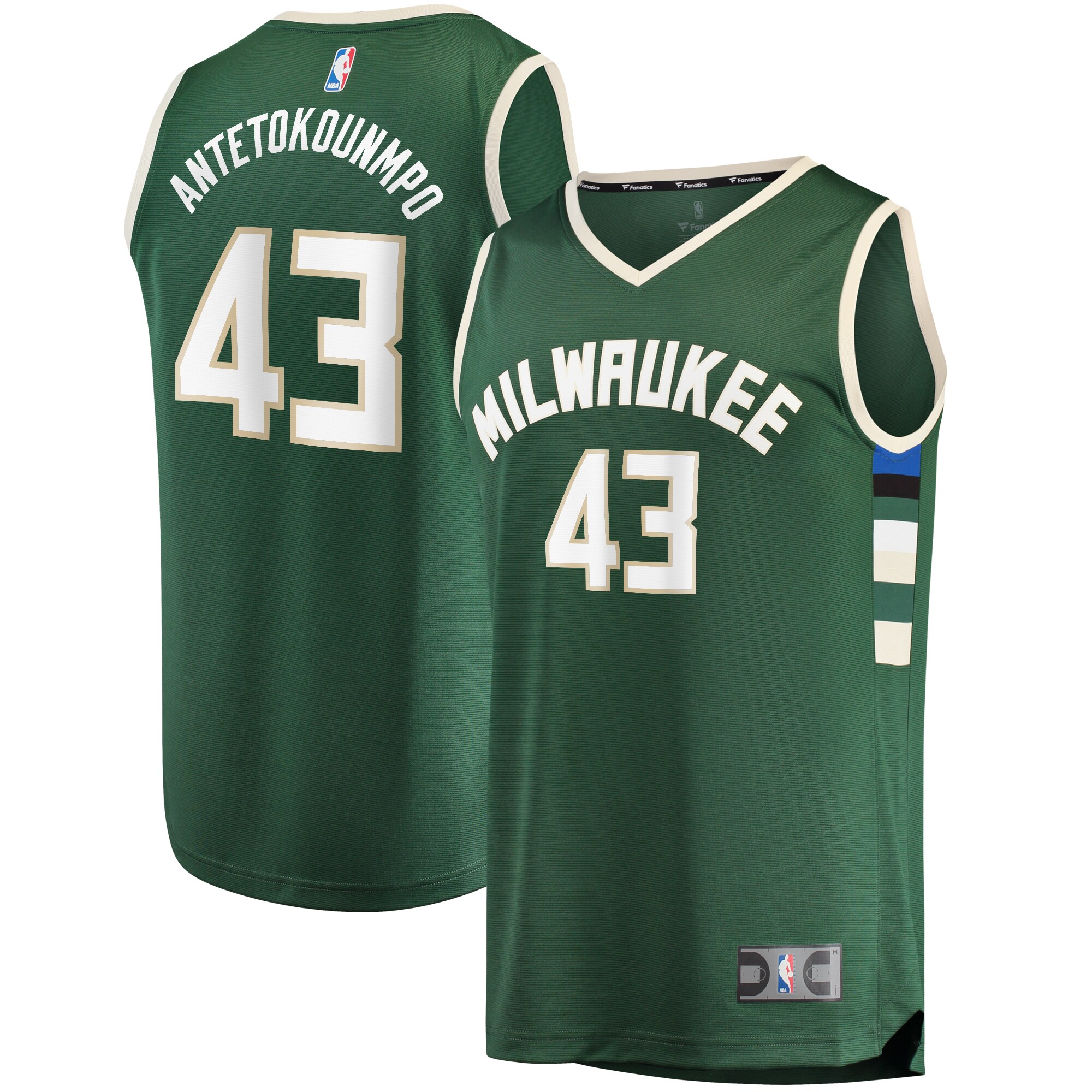 Thanasis Antetokounmpo Milwaukee Bucks Fanatics Fast Break Replica Player Jersey - Icon Edition - Hunter Green