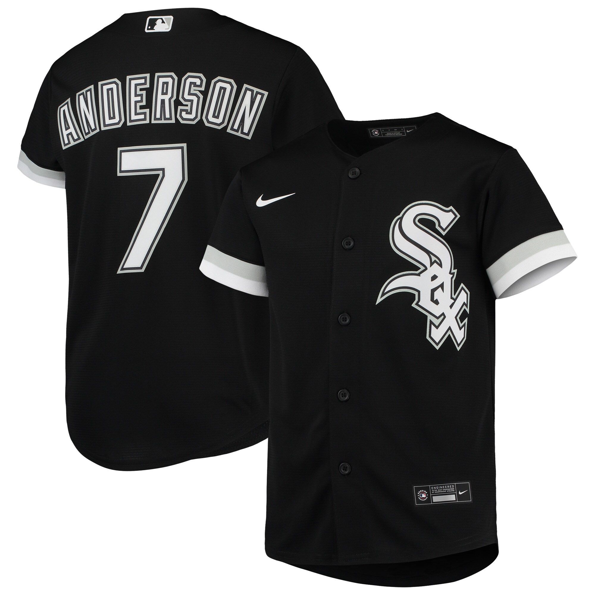Tim Anderson Chicago White Sox Youth Alternate Replica Player Jersey - Black