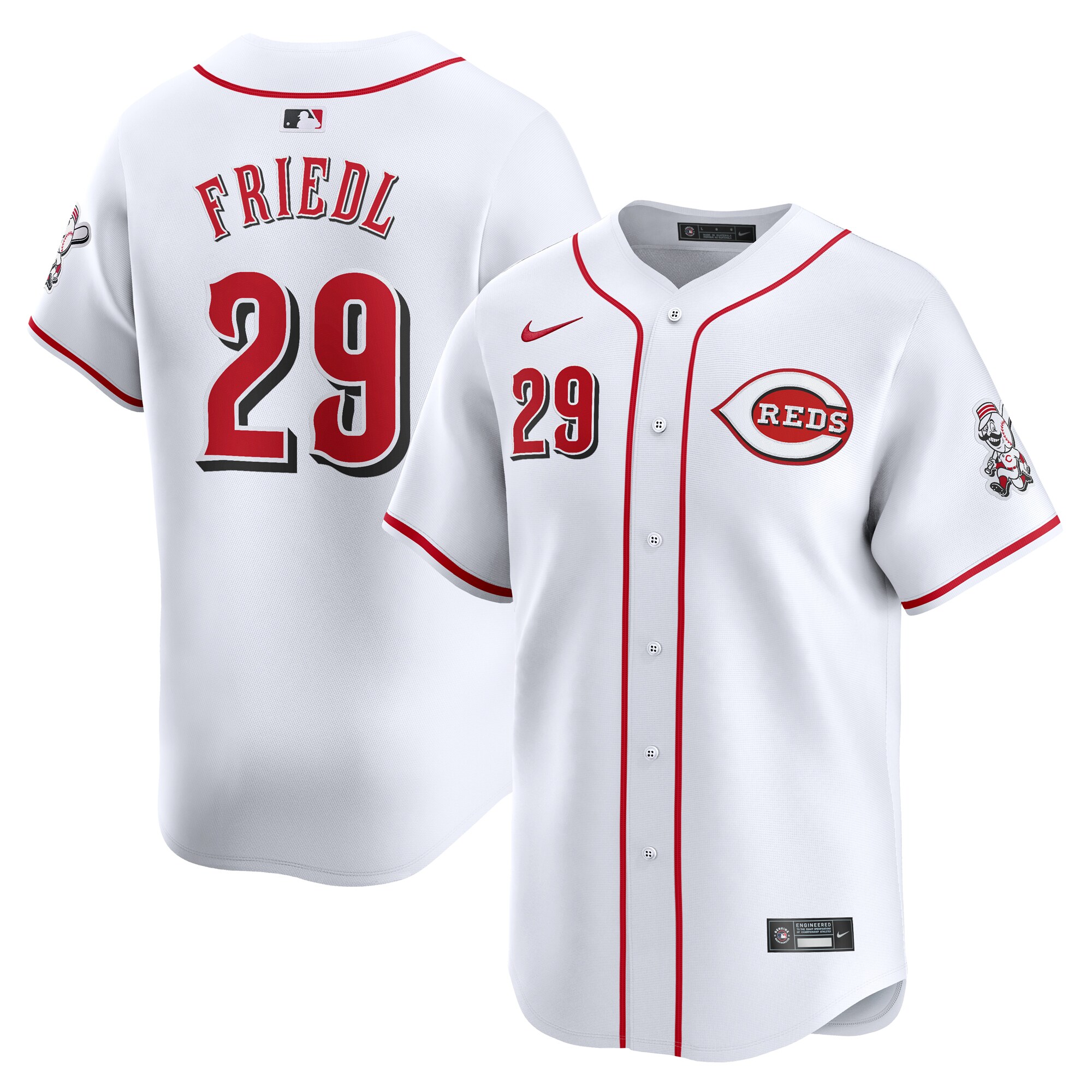 TJ Friedl Cincinnati Reds Home Limited Player Jersey - White
