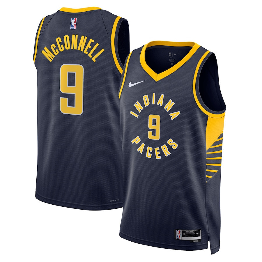 T.J. McConnell 9 Indiana Pacers Unisex Swingman Jersey - Icon Edition - Navy