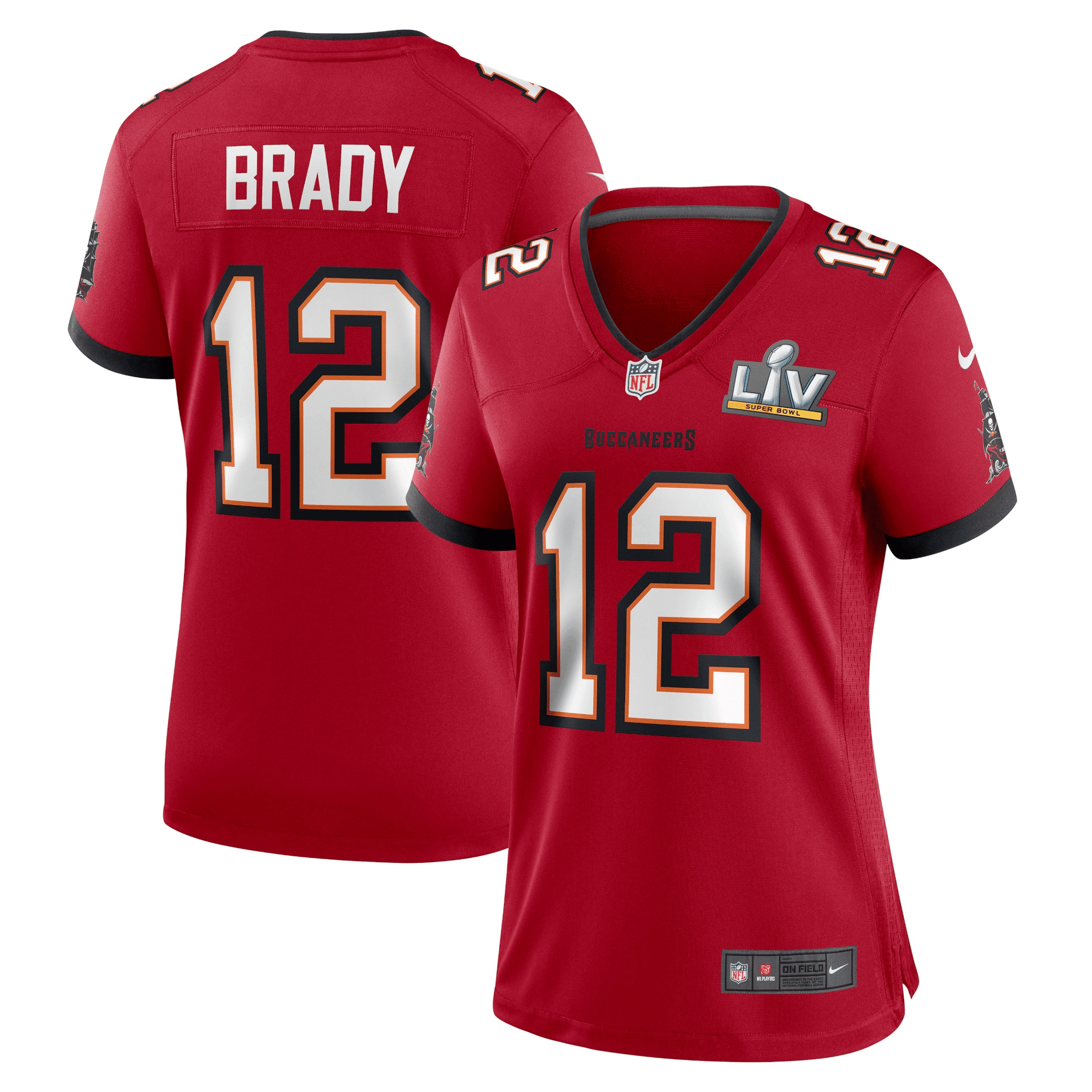 Tom Brady Tampa Bay Buccaneers Women's Super Bowl LV Bound Team Color Game Jersey - Red Jersey
