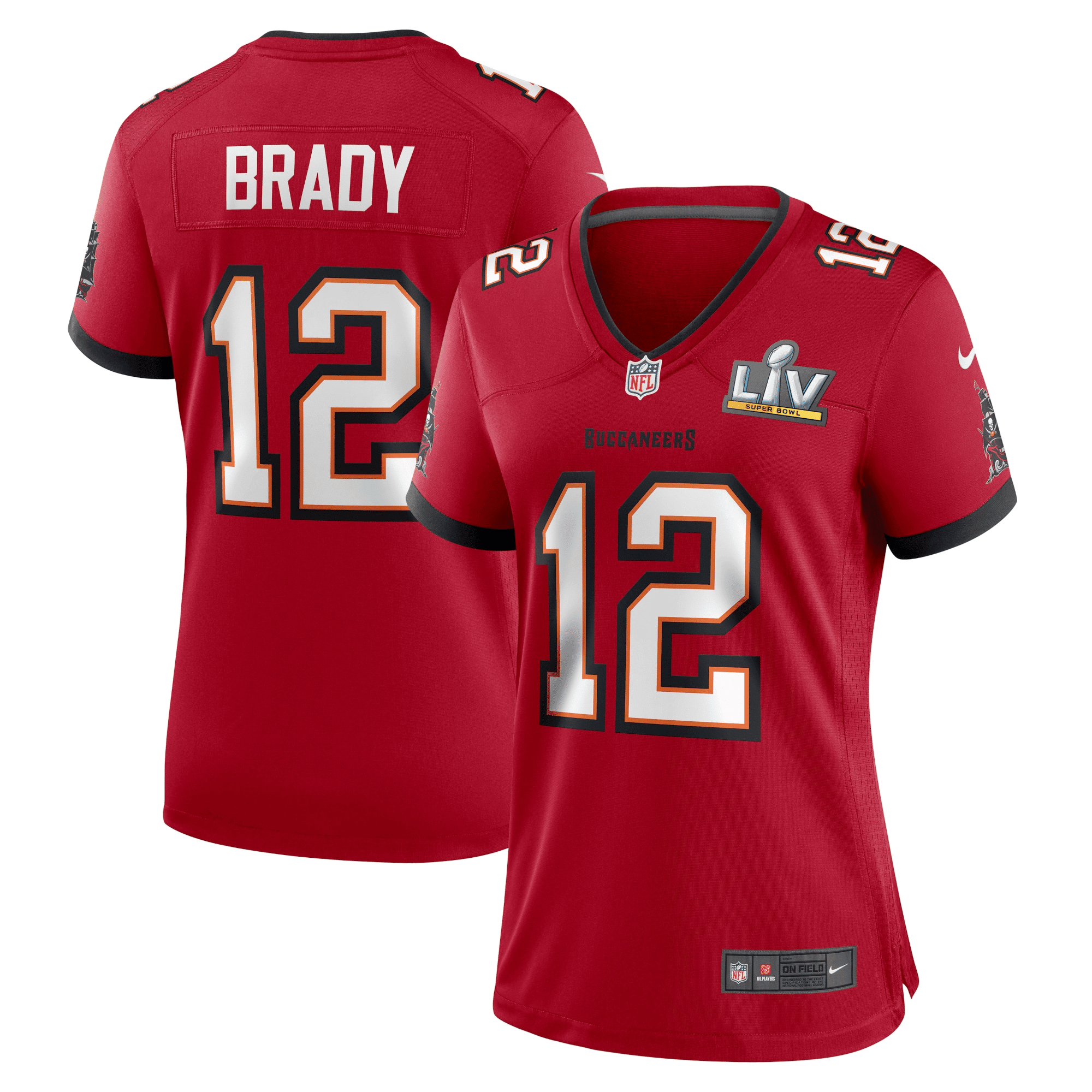 Tom Brady Tampa Bay Buccaneers Women's Super Bowl LV Game Jersey - Red Jersey