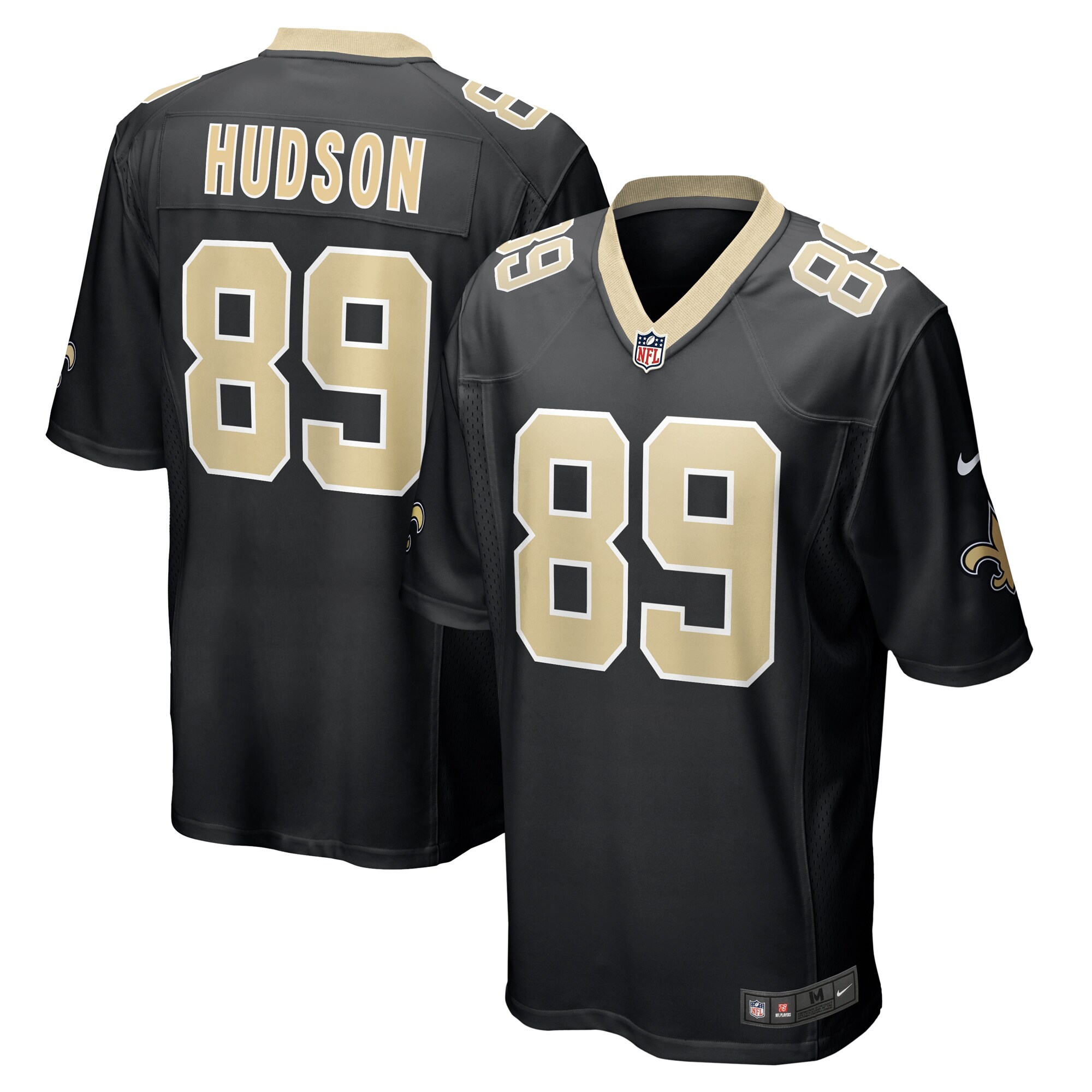 Tommy Hudson New Orleans Saints Team Game Jersey - Black