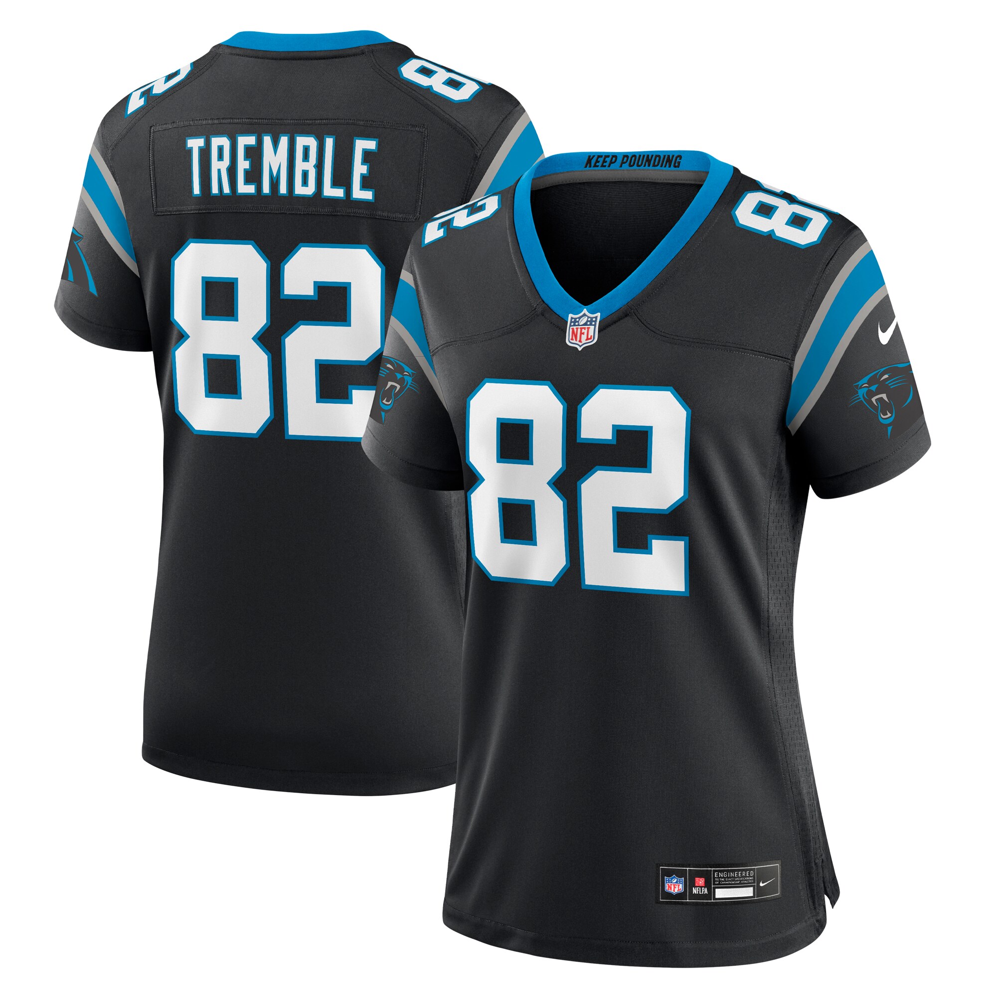 Tommy Tremble Carolina Panthers Women's Team Game Jersey - Black