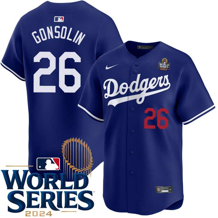 Tony Gonsolin Los Angeles Dodgers Alternate Royal Limited World Series Jersey