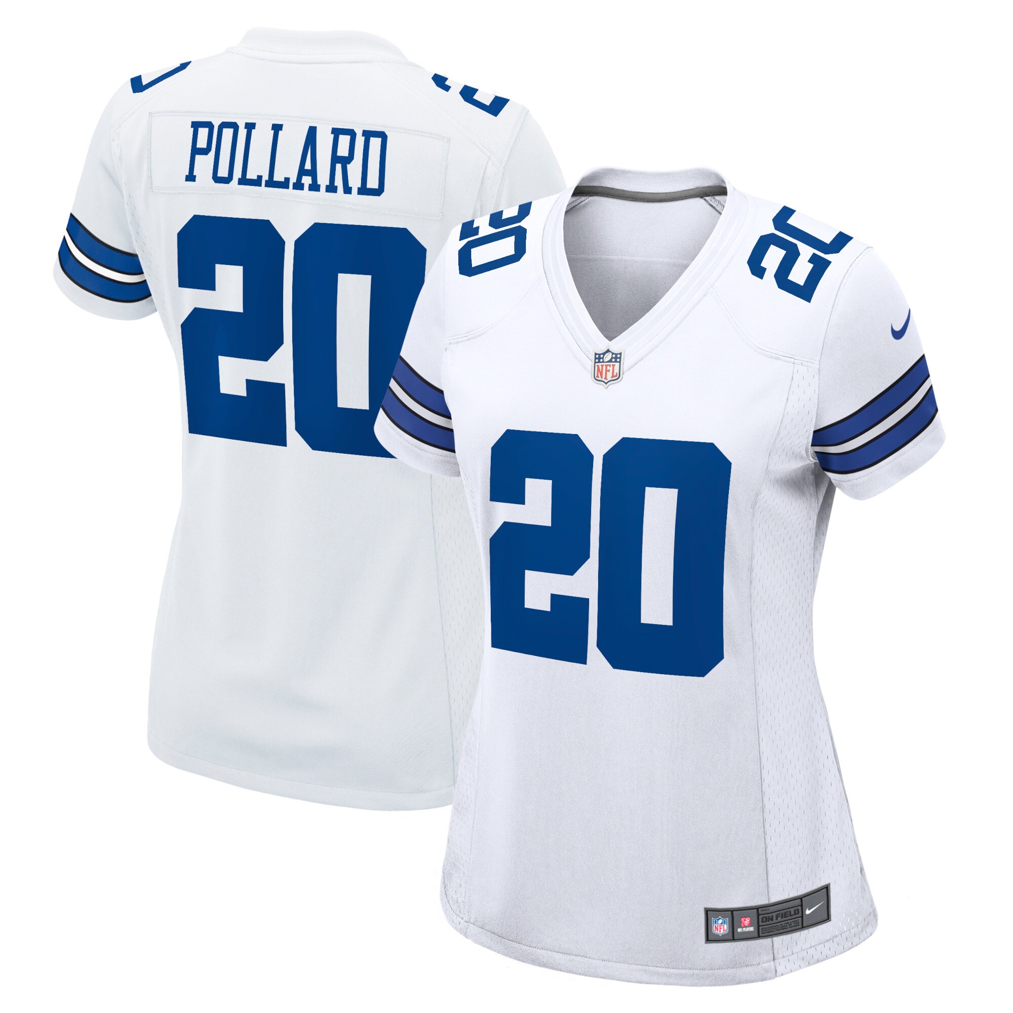 Tony Pollard Dallas Cowboys Women's Game Player Jersey - White