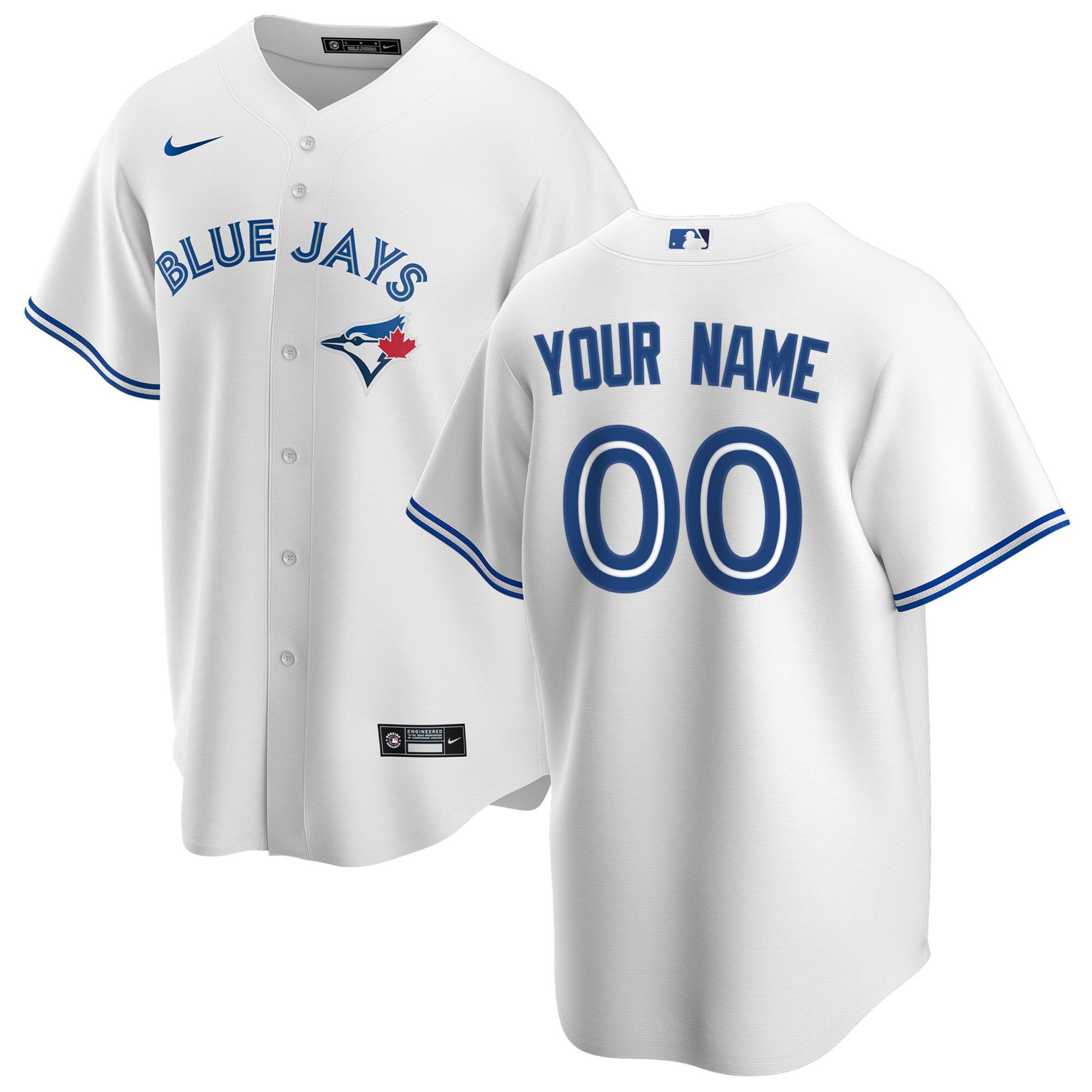 Toronto Blue Jays Home Replica Custom Jersey - White