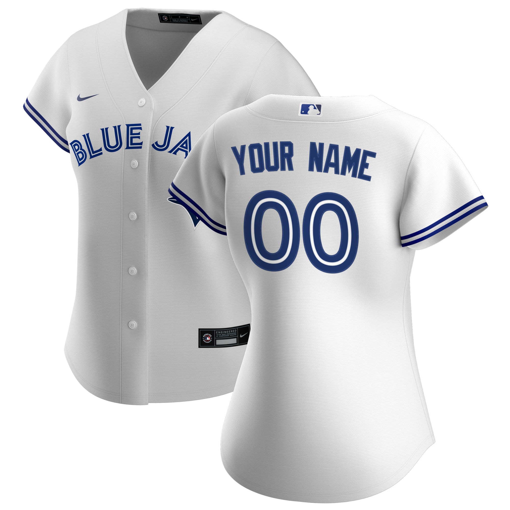 Toronto Blue Jays Women's Home Replica Custom Jersey - White