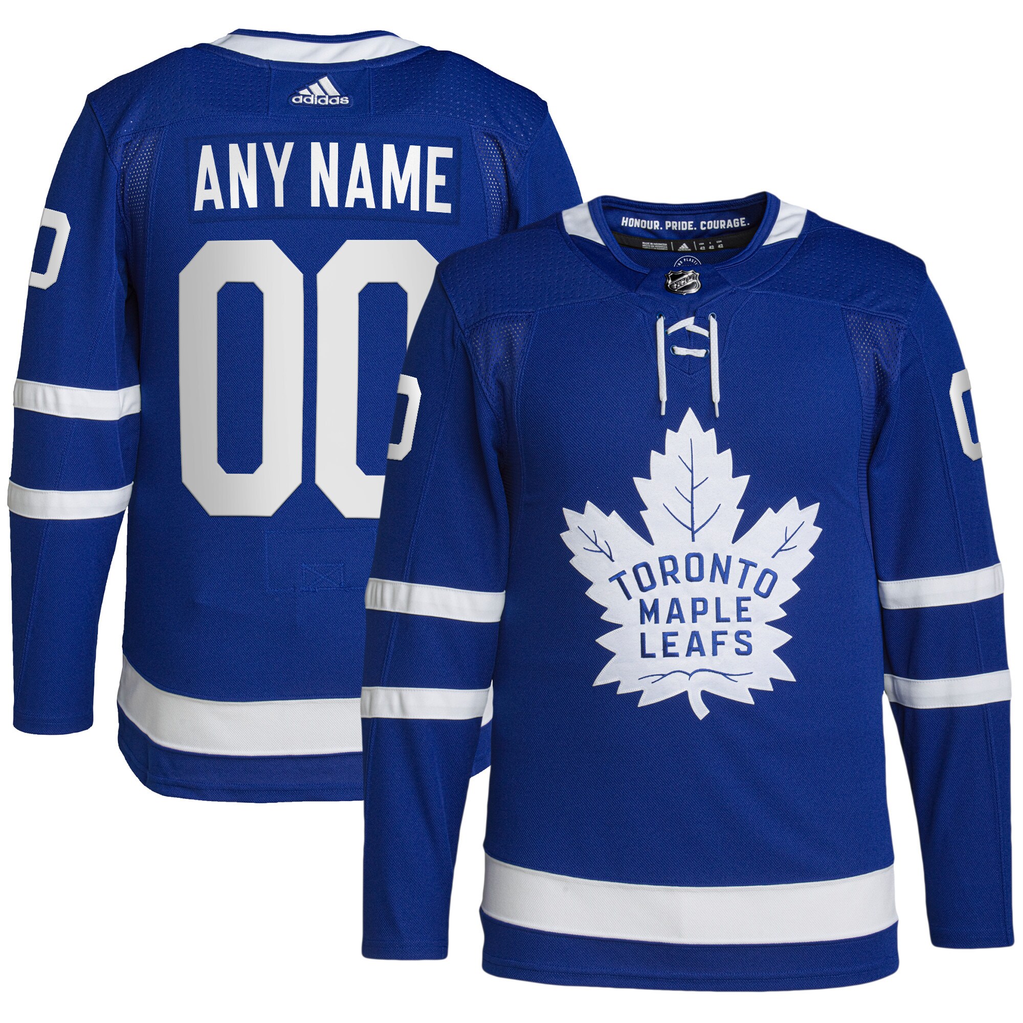 Toronto Maple Leafs adidas Home Primegreen Authentic Custom Jersey - Royal