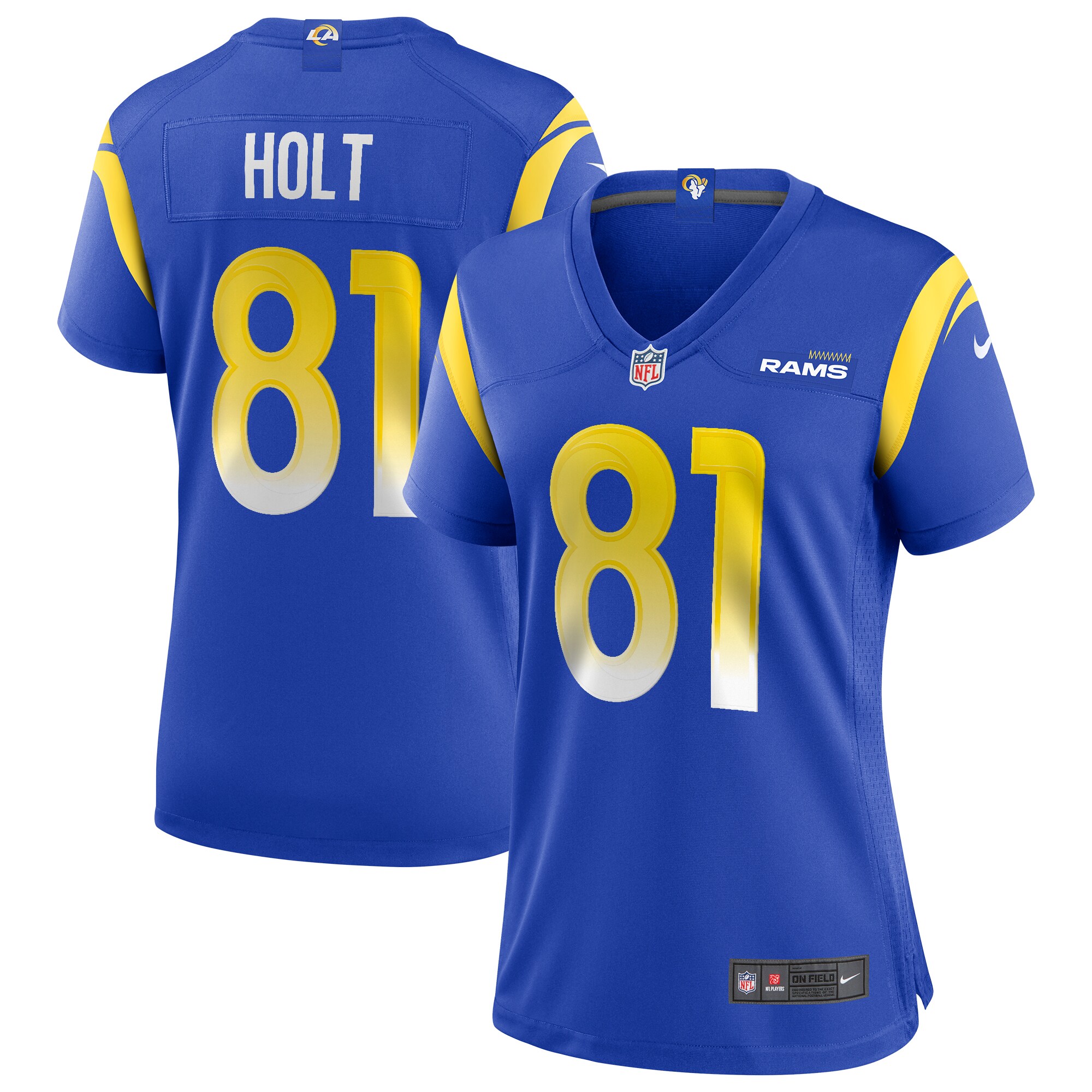 Torry Holt Los Angeles Rams Women's Game Retired Player Jersey - Royal