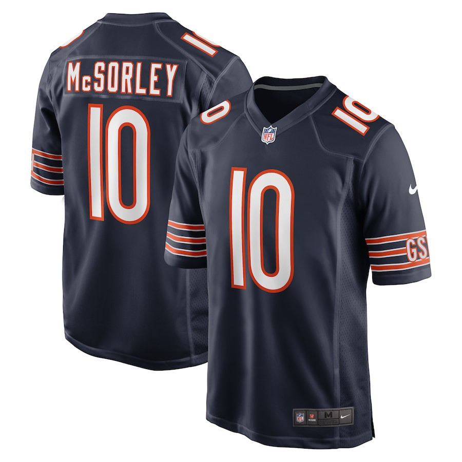 Trace McSorley 10 Chicago Bears Team Game Men Jersey - Navy