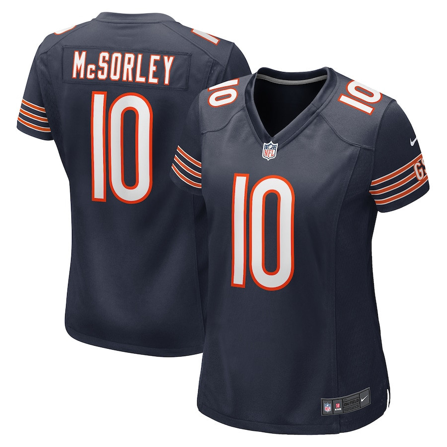 Trace McSorley 10 Chicago Bears Team Game Women Jersey - Navy