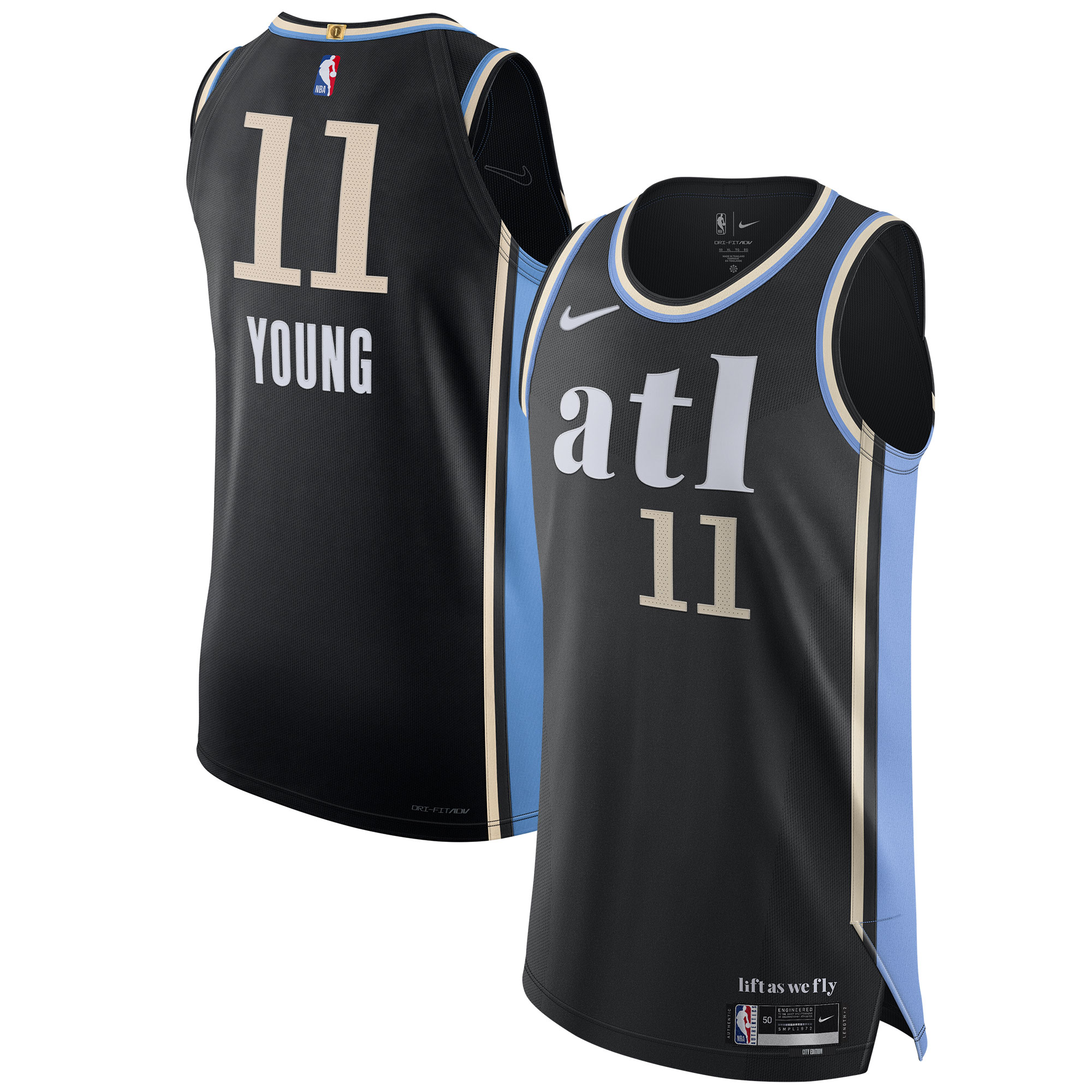 Trae Young Atlanta Hawks Authentic Jersey - City Edition - Black
