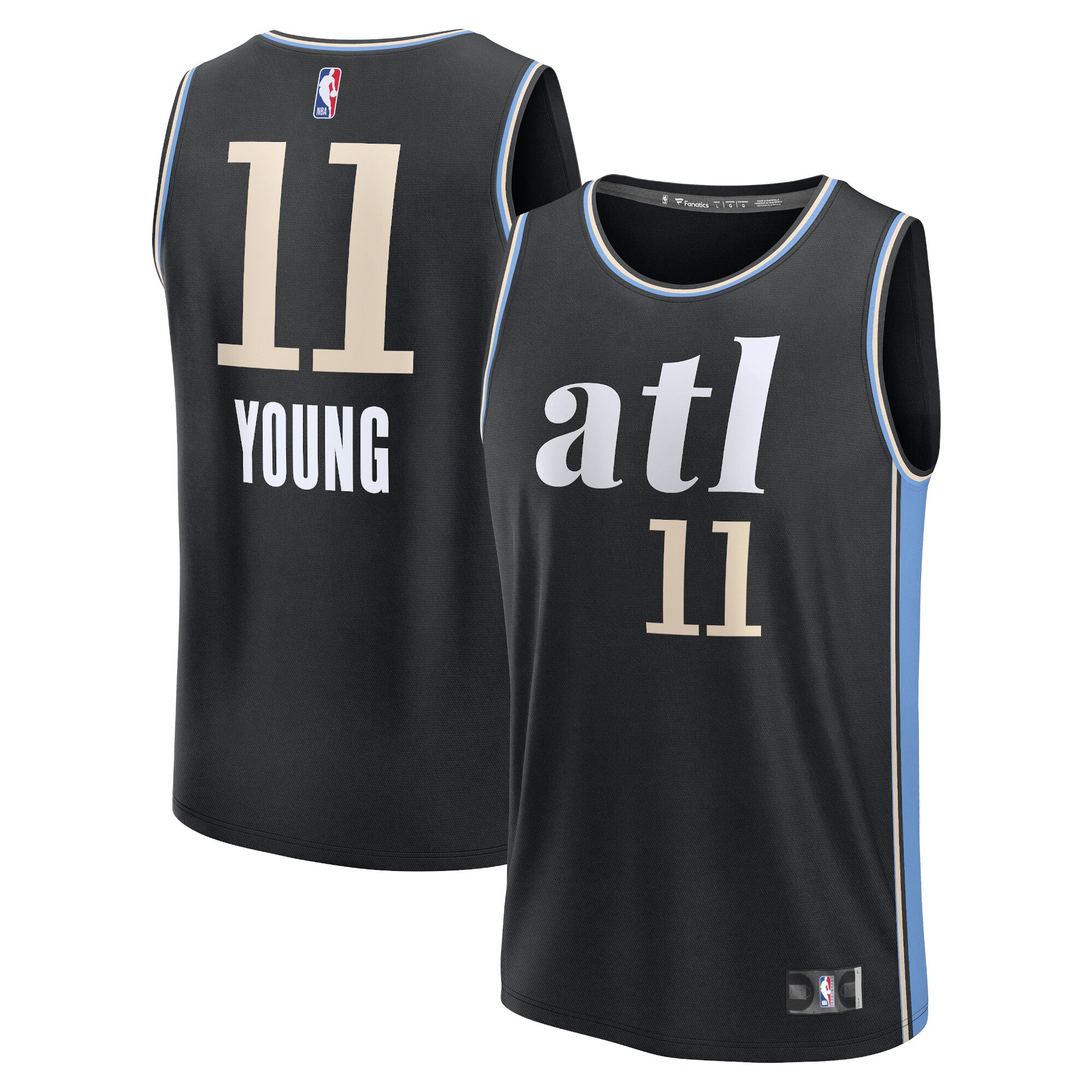Trae Young Atlanta Hawks Fanatics Fast Break Jersey - Black - City Edition