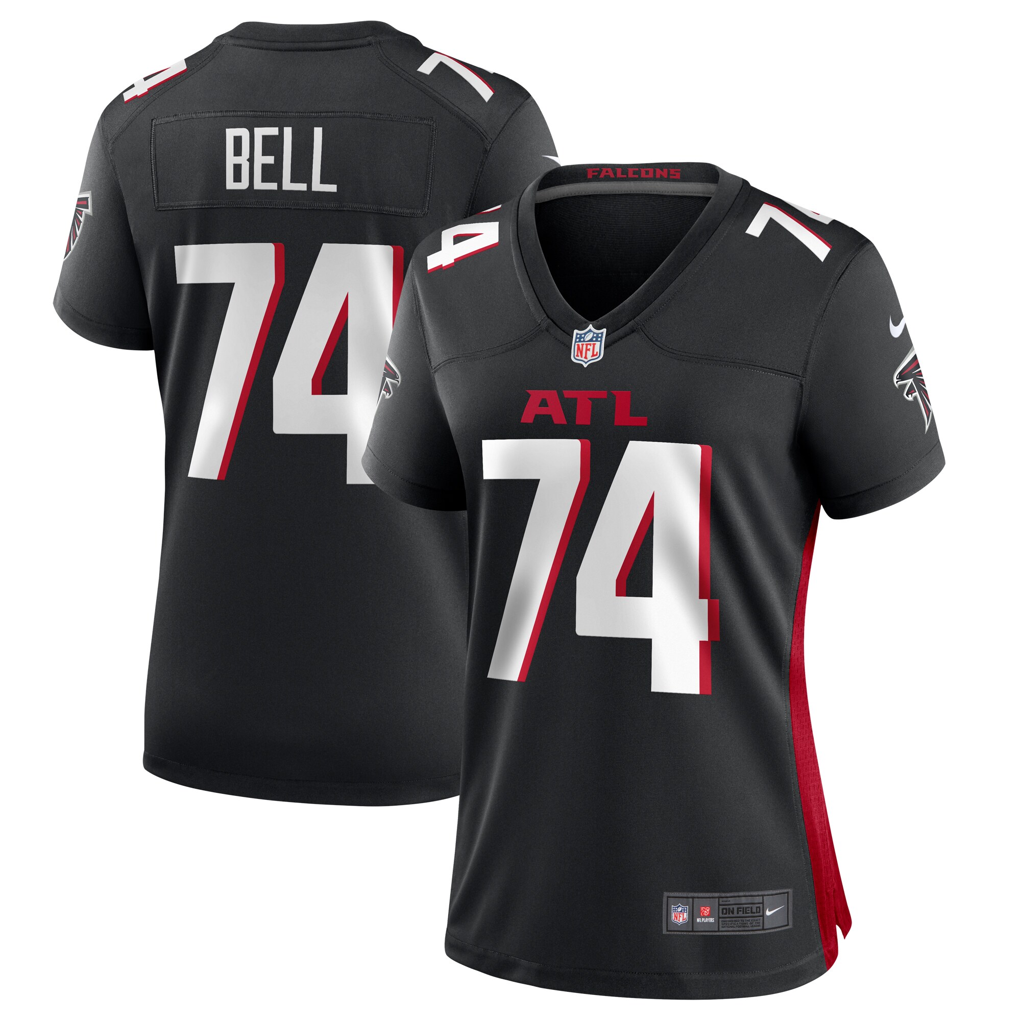 Travis Bell Atlanta Falcons Women's Team Game Jersey - Black