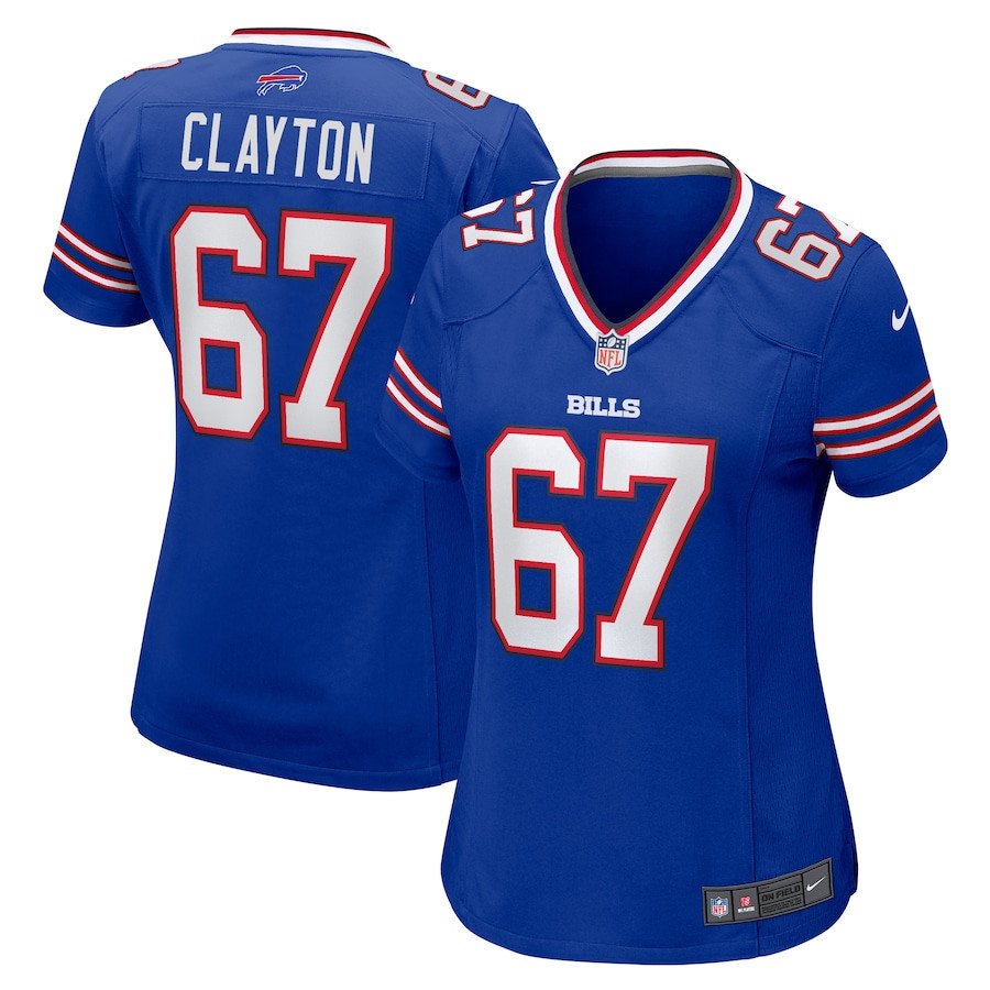 Travis Clayton 67 Buffalo Bills Women's Game Jersey - Royal