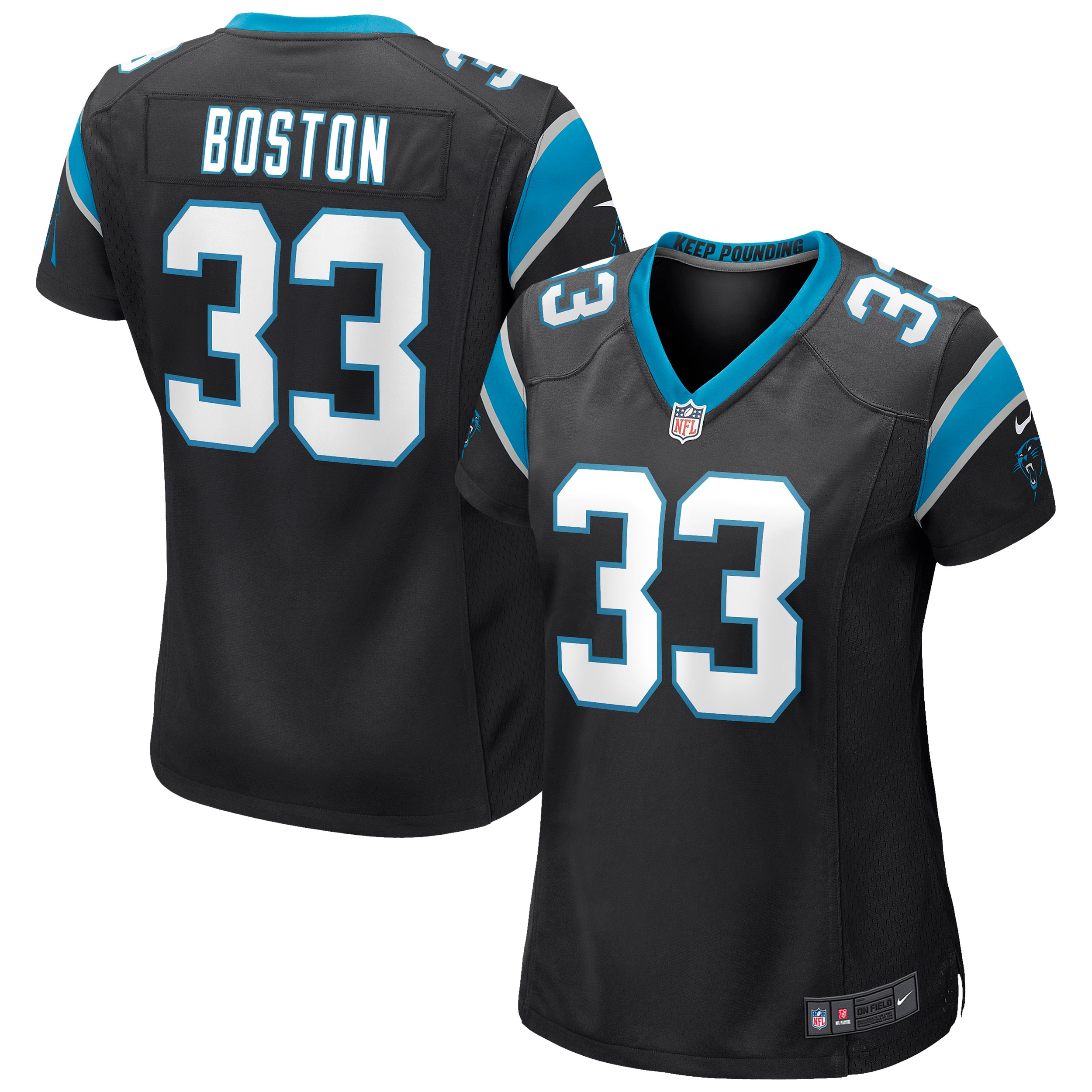 Tre Boston Carolina Panthers Women's Game Jersey - Black