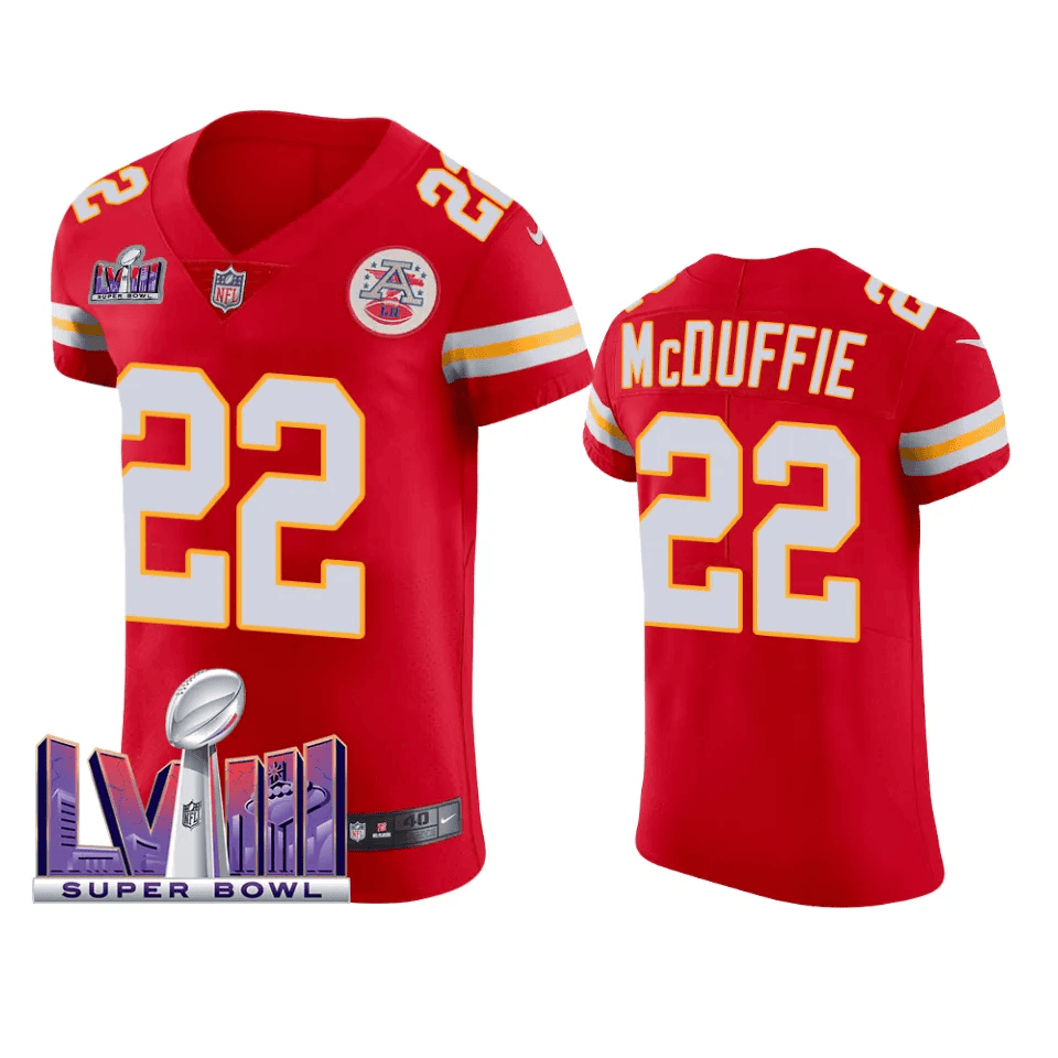 Trent McDuffie 22 Kansas City Chiefs Super Bowl LVIII Vapor Elite Jersey